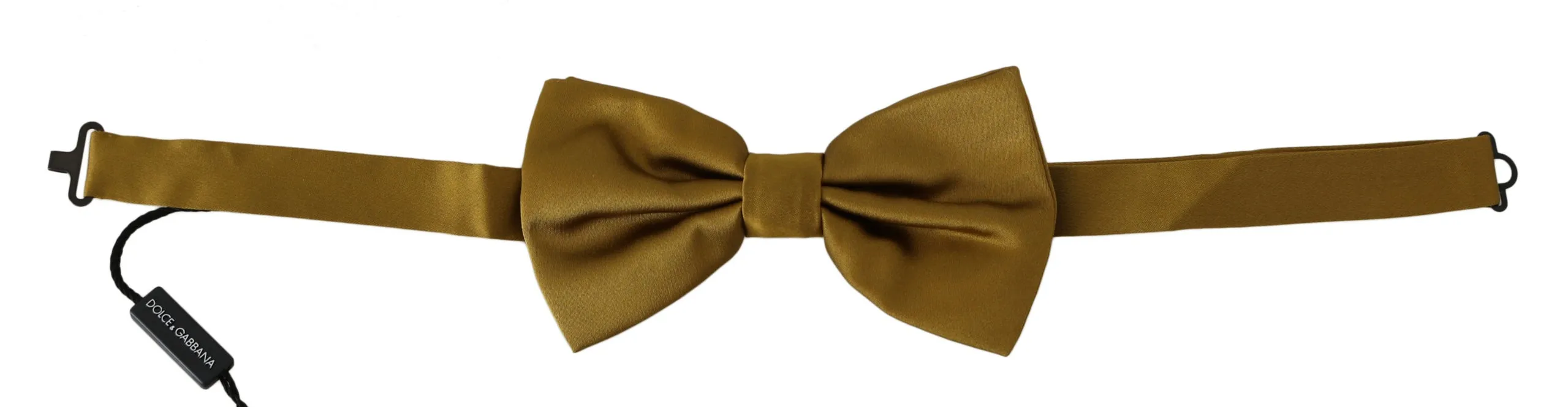 Dolce & Gabbana Men's Elegant Mustard Silk Bow Tie