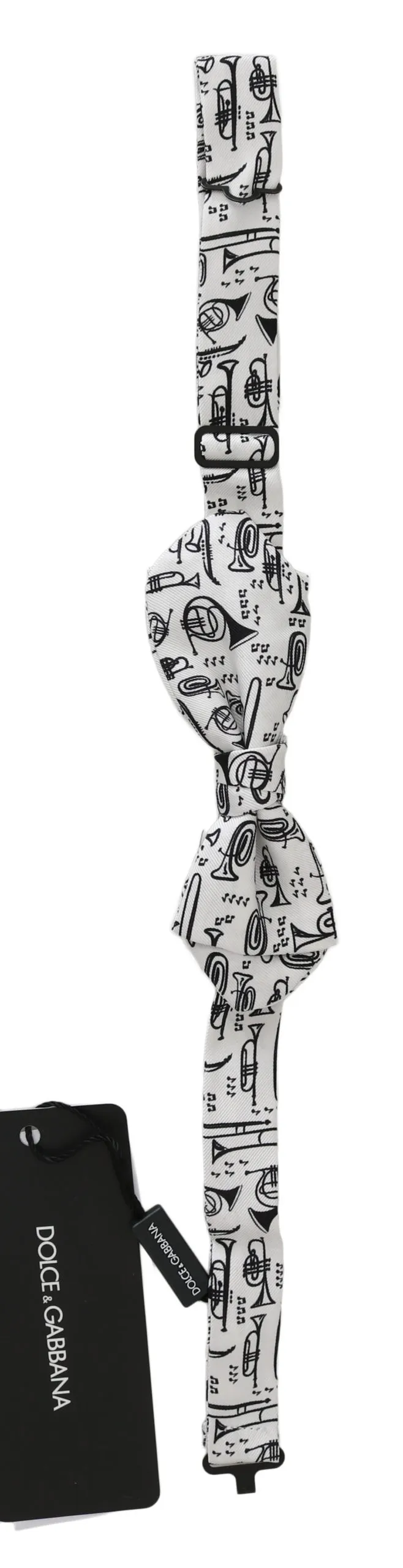 Dolce & Gabbana Men's Elegant White Silk Bow Tie for Sophisticated Evenings