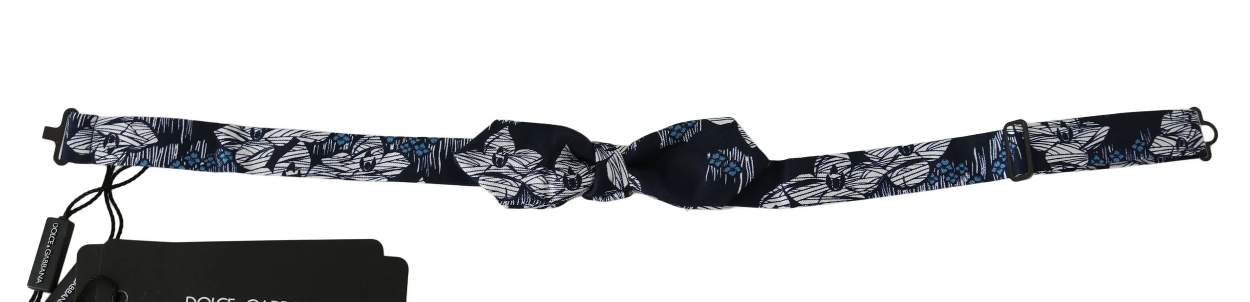 Dolce & Gabbana Men's Elegant Navy Silk Bow Tie