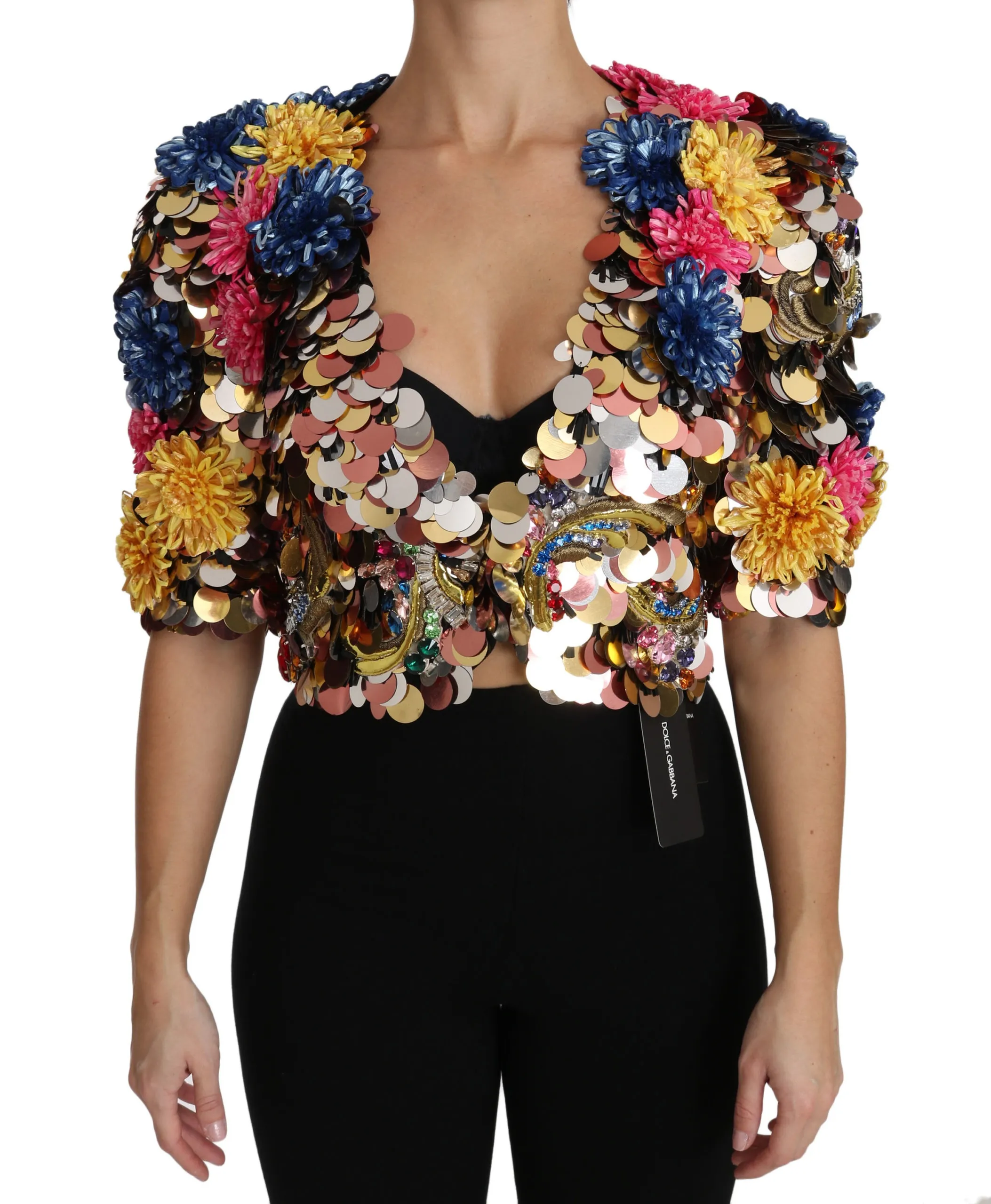 Dolce & Gabbana Women's Enchanted Sicily Crystal-Embellished Short Jacket