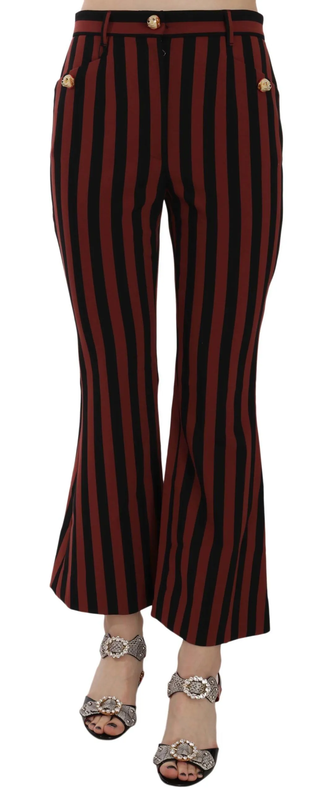 Dolce & Gabbana Women's Elegant Cropped Flared Trousers