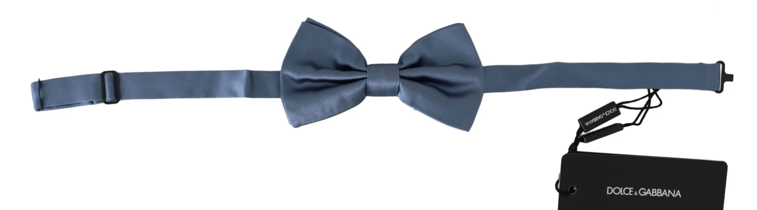 Dolce & Gabbana Men's Elegant Blue Silk Bow Tie