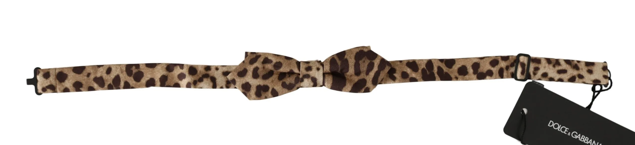 Dolce & Gabbana Men's Exquisite Silk Leopard Print Bow Tie