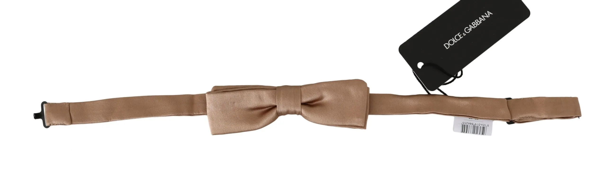 Dolce & Gabbana Men's Elegant Beige Silk Bow Tie