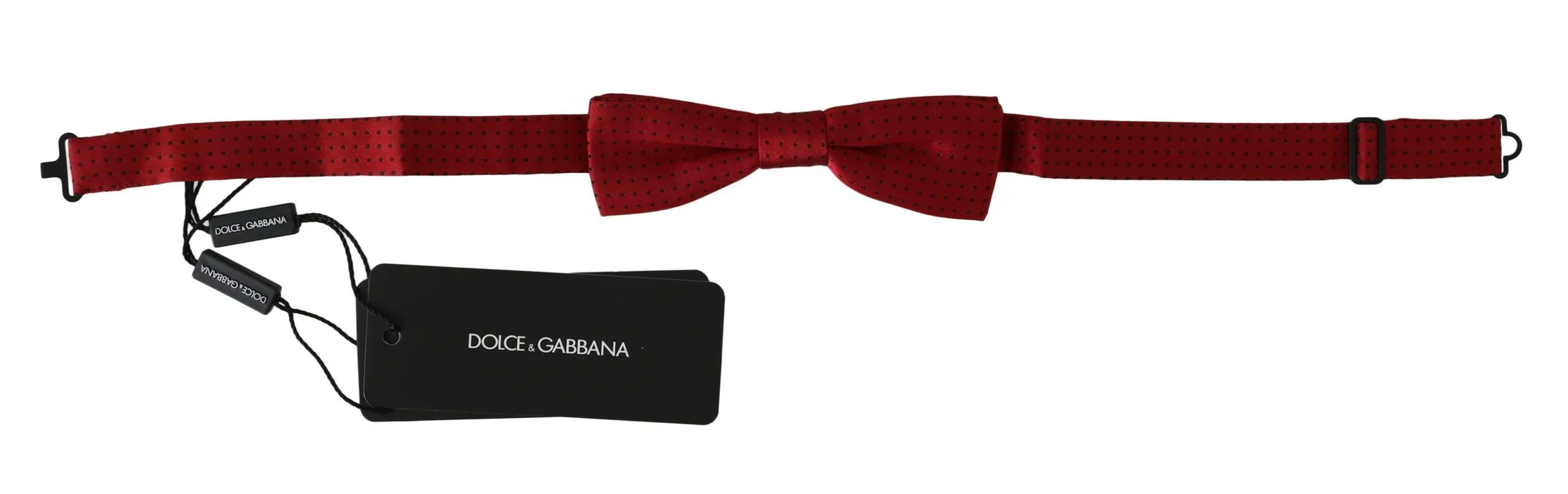 Dolce & Gabbana Men's Elegant Red Dotted Silk Bow Tie