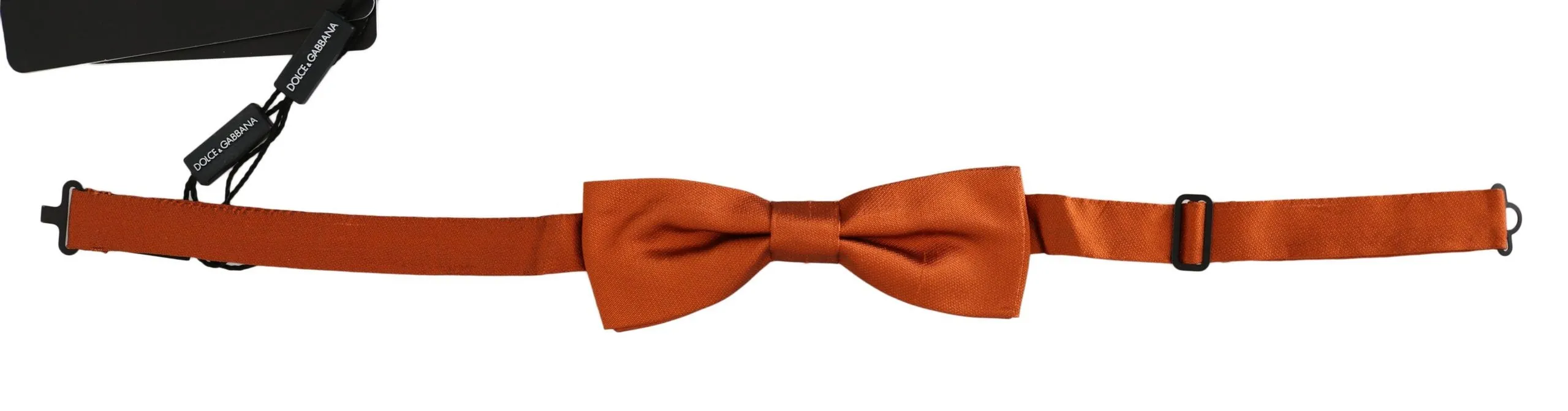 Dolce & Gabbana Men's Exquisite Silk Bow Tie in Dark Orange