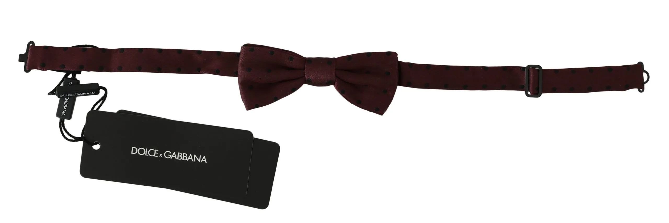 Dolce & Gabbana Men's Elegant Silk Purple Dotted Bow Tie