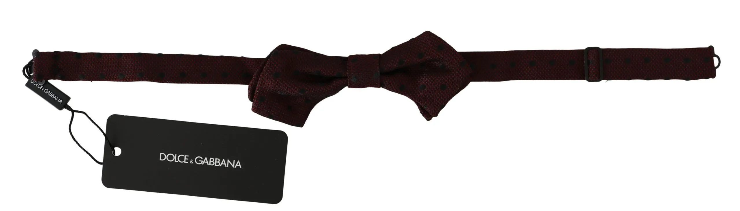 Dolce & Gabbana Men's Elegant Purple Dotted Silk Bow Tie