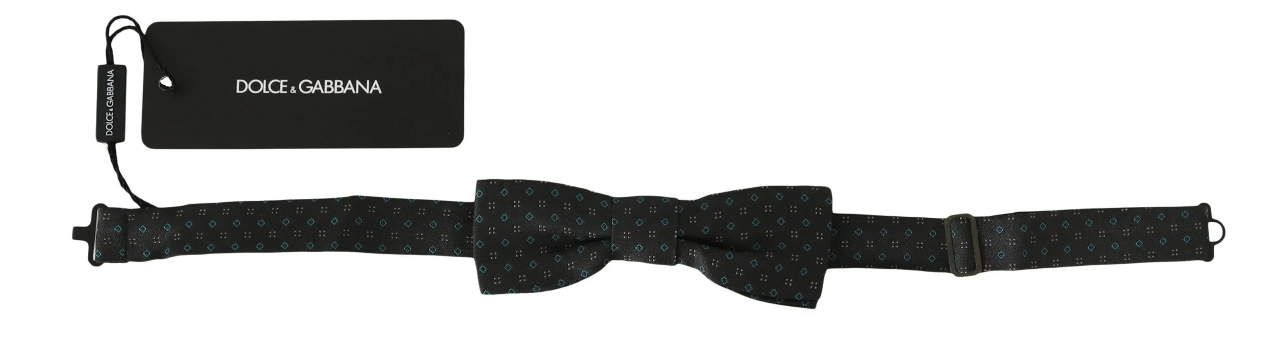 Dolce & Gabbana Men's Elegant Gray Silk Patterned Bow Tie