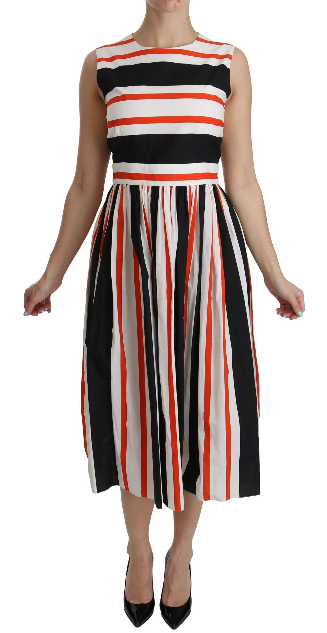 Dolce & Gabbana Women's A-Line Pleated Midi Fashion Dress