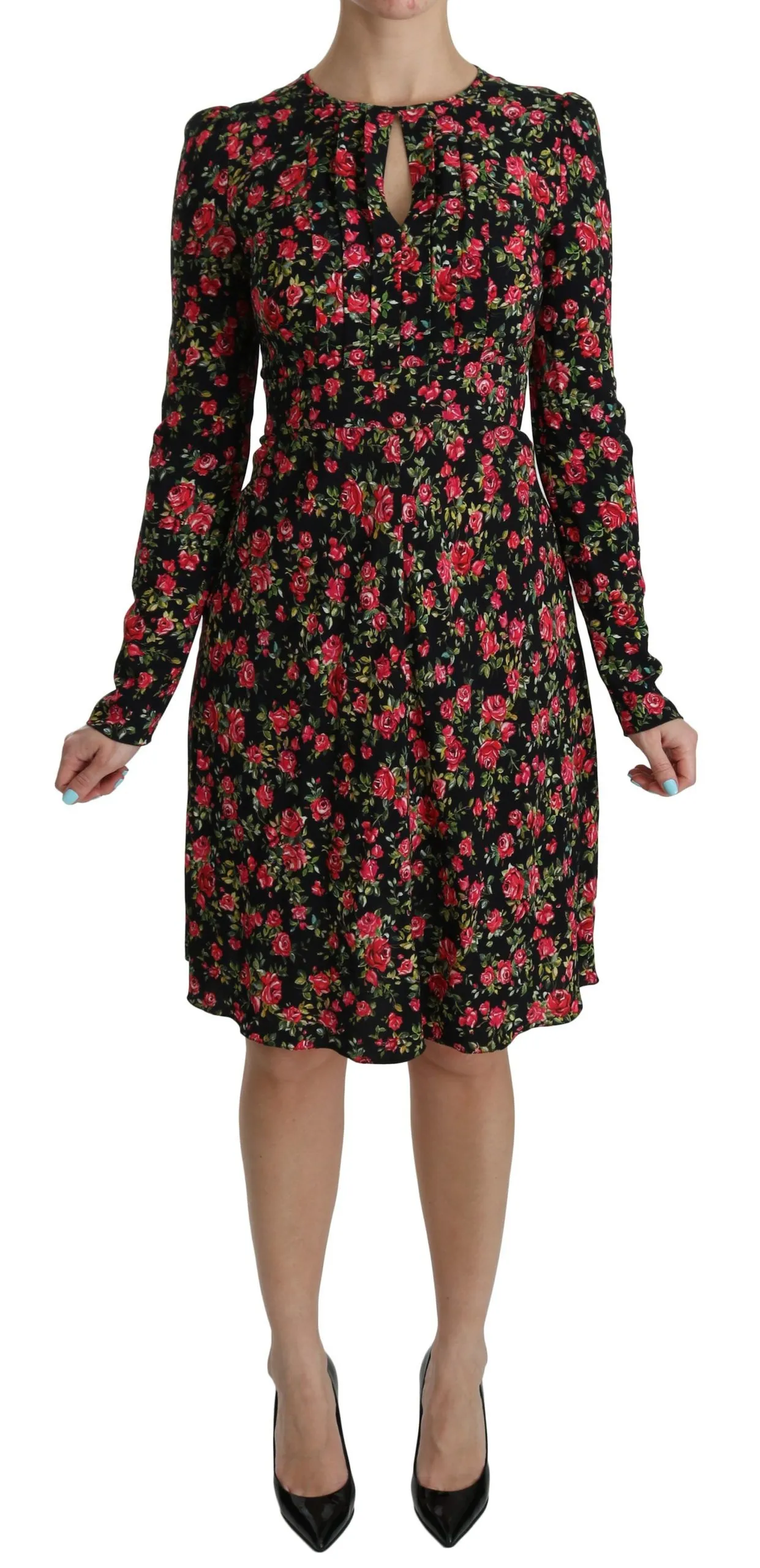 Dolce & Gabbana Women's Floral A-Line Viscose Knee Length Dress