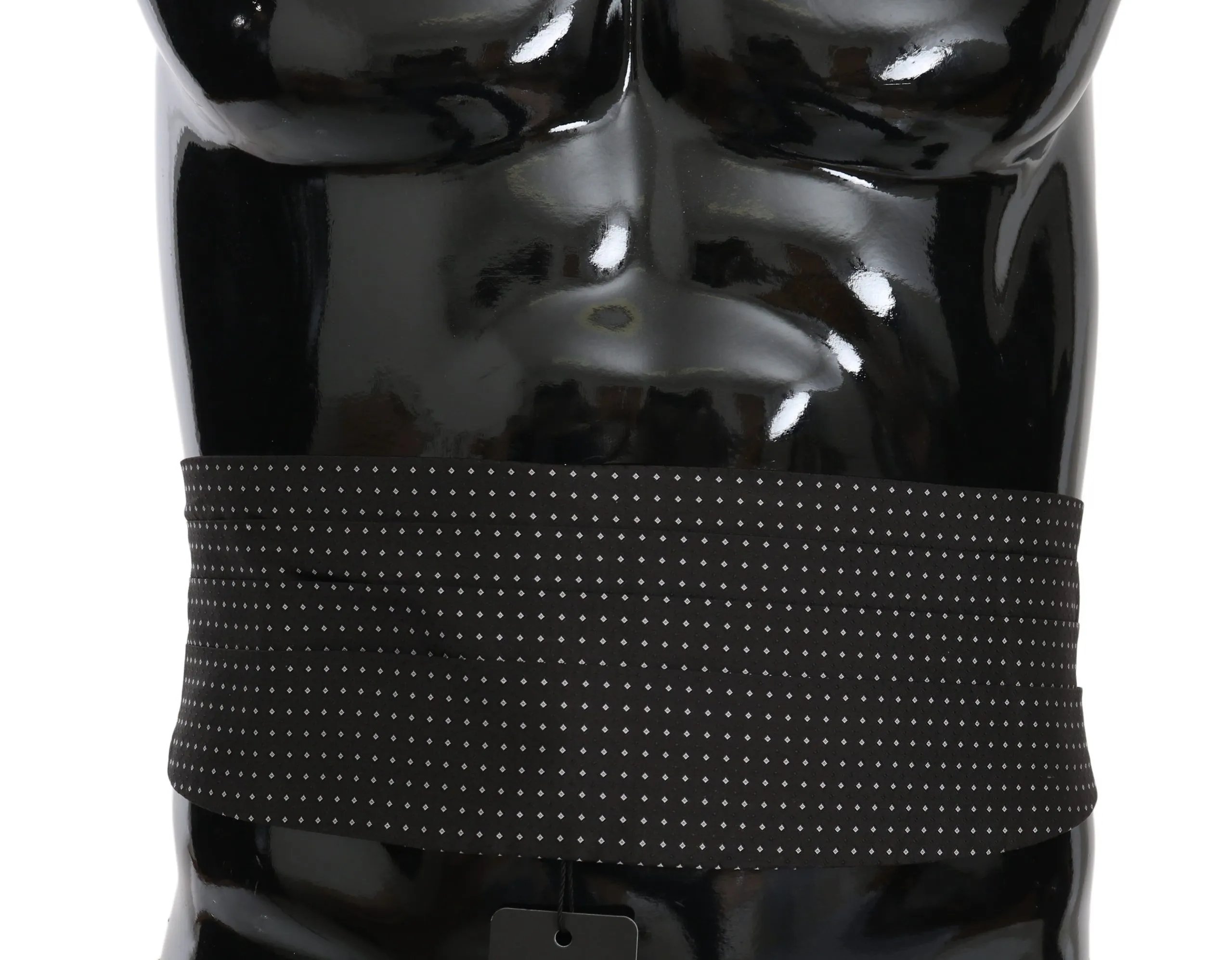 Dolce & Gabbana Men's Elegant Black Dotted Silk Cummerbund