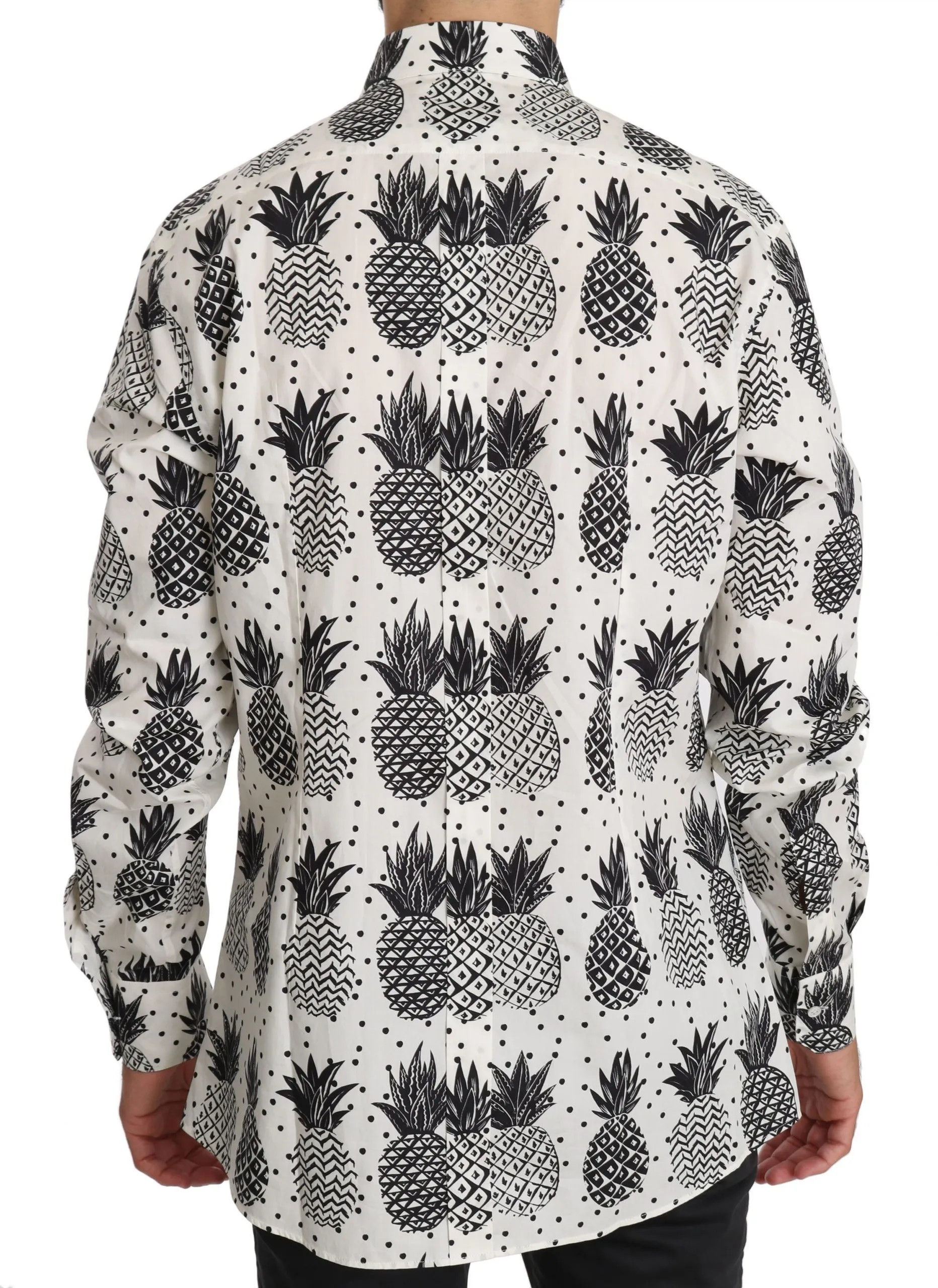 Dolce & Gabbana Men's Elegant White Cotton Casual Shirt