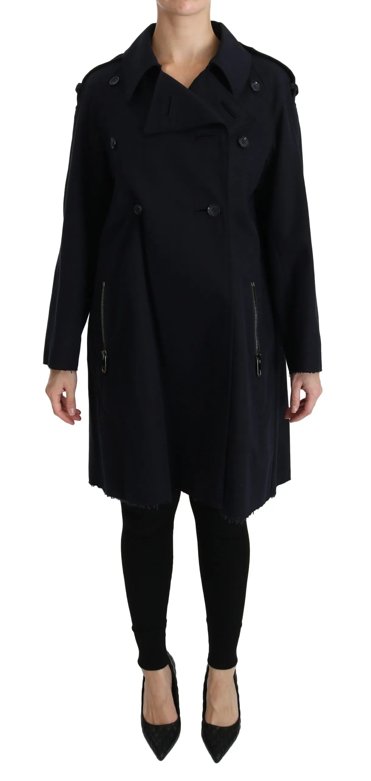 Dolce & Gabbana Women's Elegant Polka Dot Lined Blue Jacket