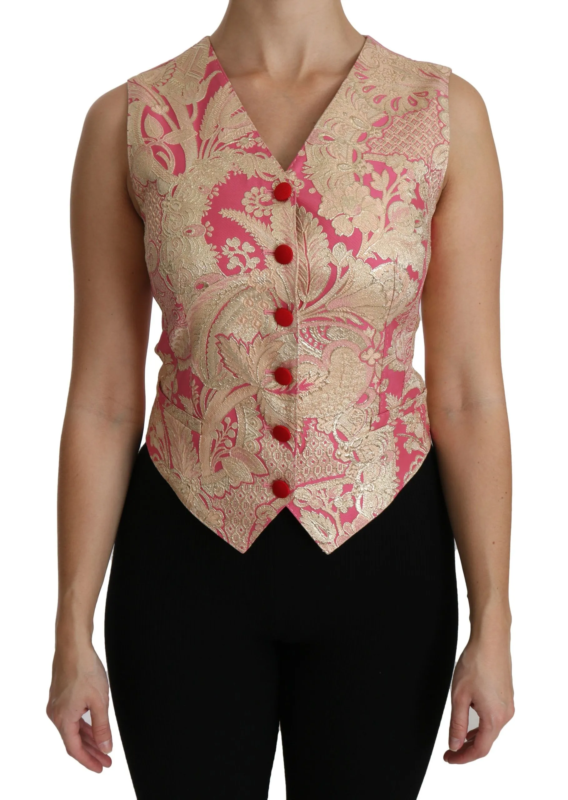 Dolce & Gabbana Women's Elegant Silk Blend V-Neck Vest Top