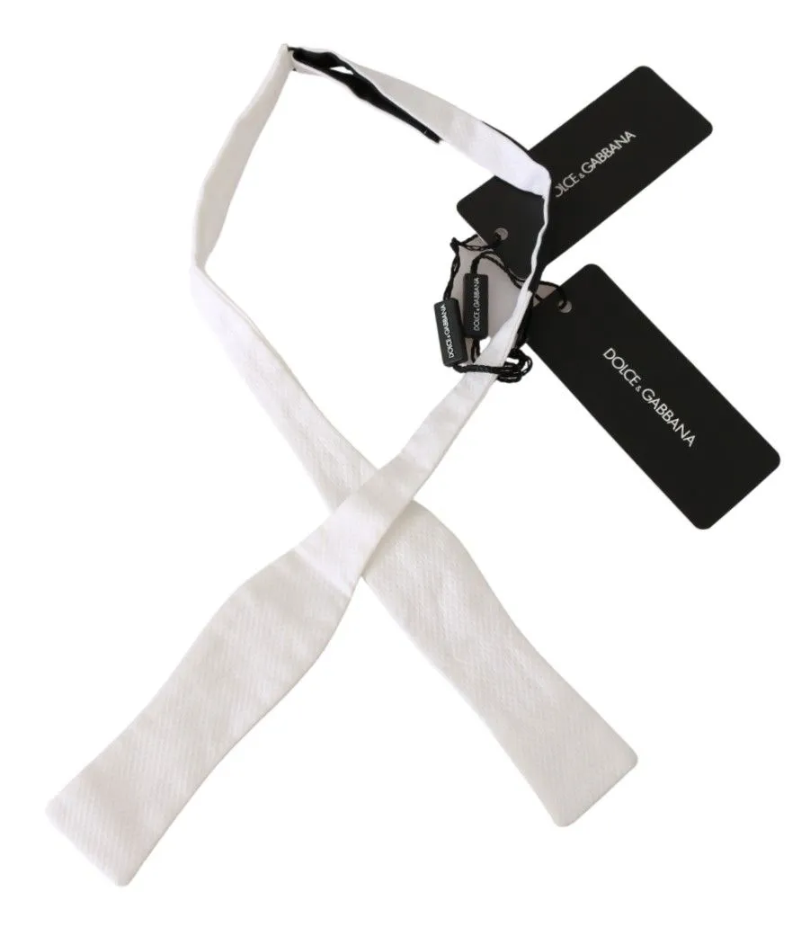 Dolce & Gabbana Men's Elegant White Cotton Tie