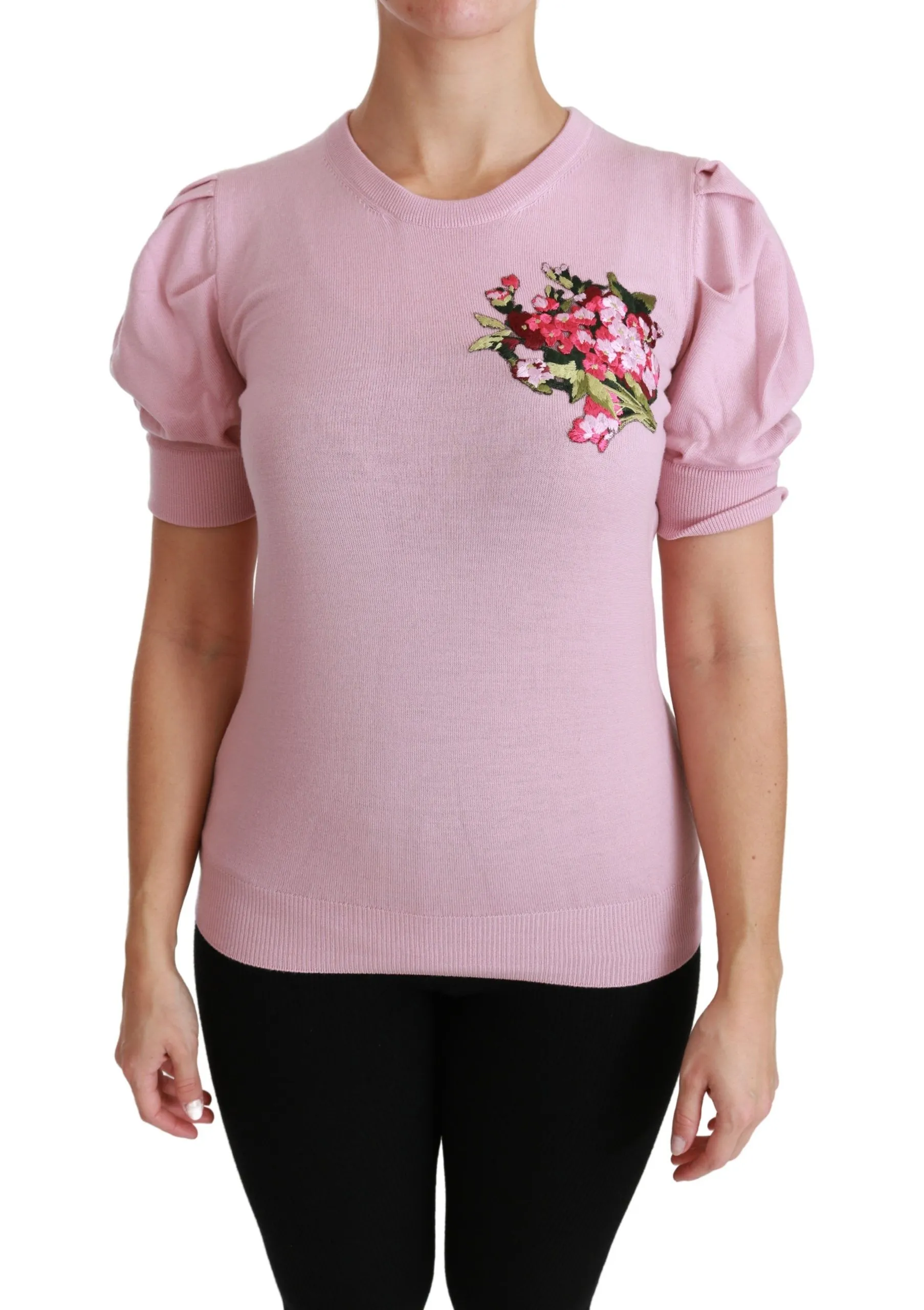 Dolce & Gabbana Women's Elegant Embroidered Virgin Wool Blouse