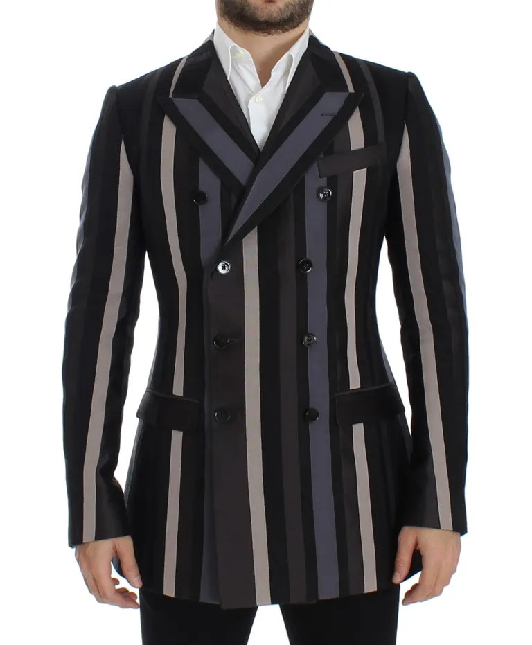 Dolce & Gabbana Men's Elegant Striped Wool Slim Fit Blazer