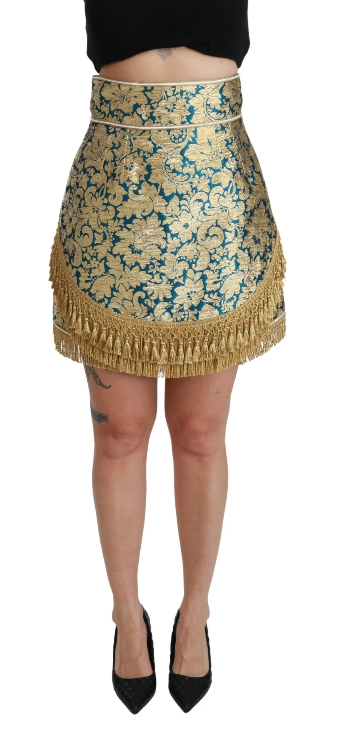 Dolce & Gabbana Women's Elevate Your Wardrobe with Our Exquisite Gold Skirt
