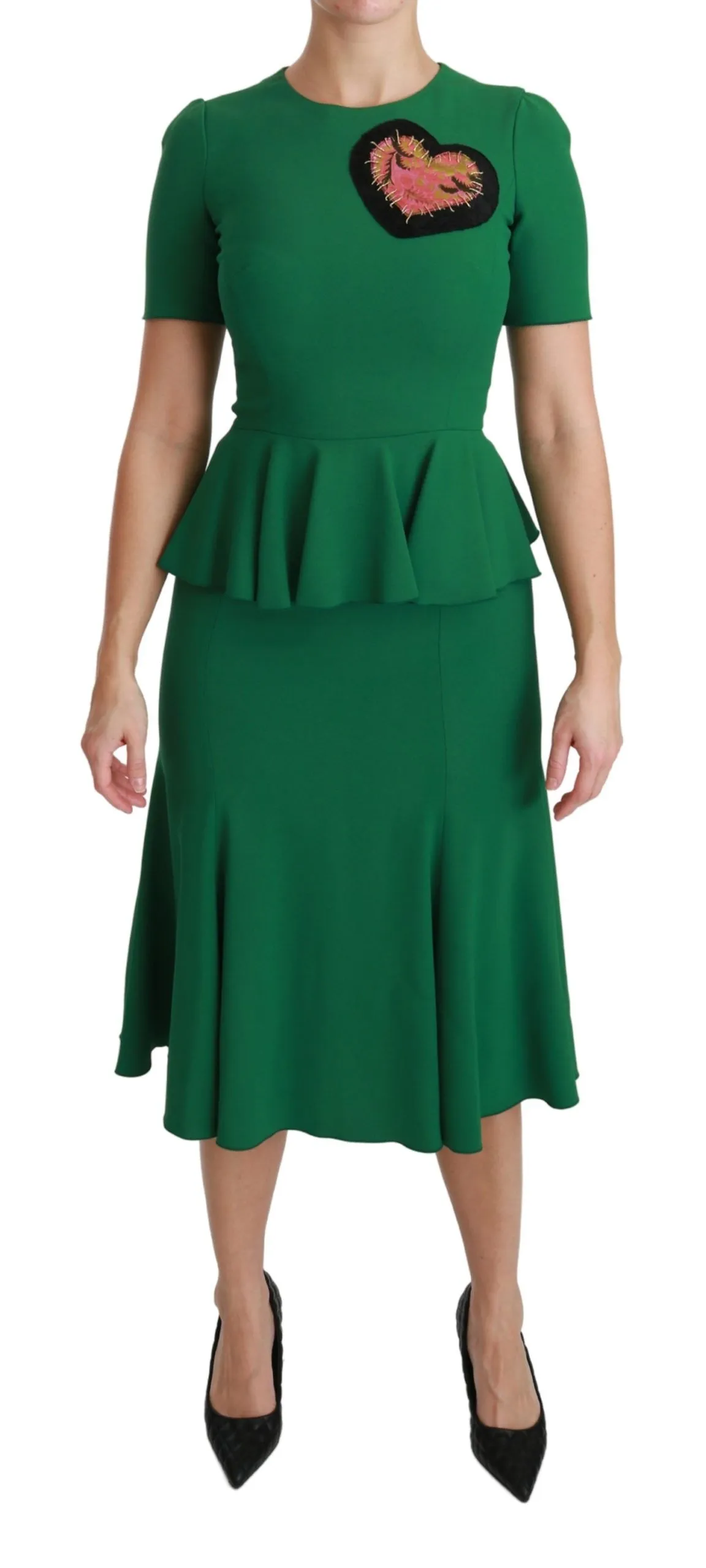 Dolce & Gabbana Women's Enchanted Green Mermaid Midi Dress
