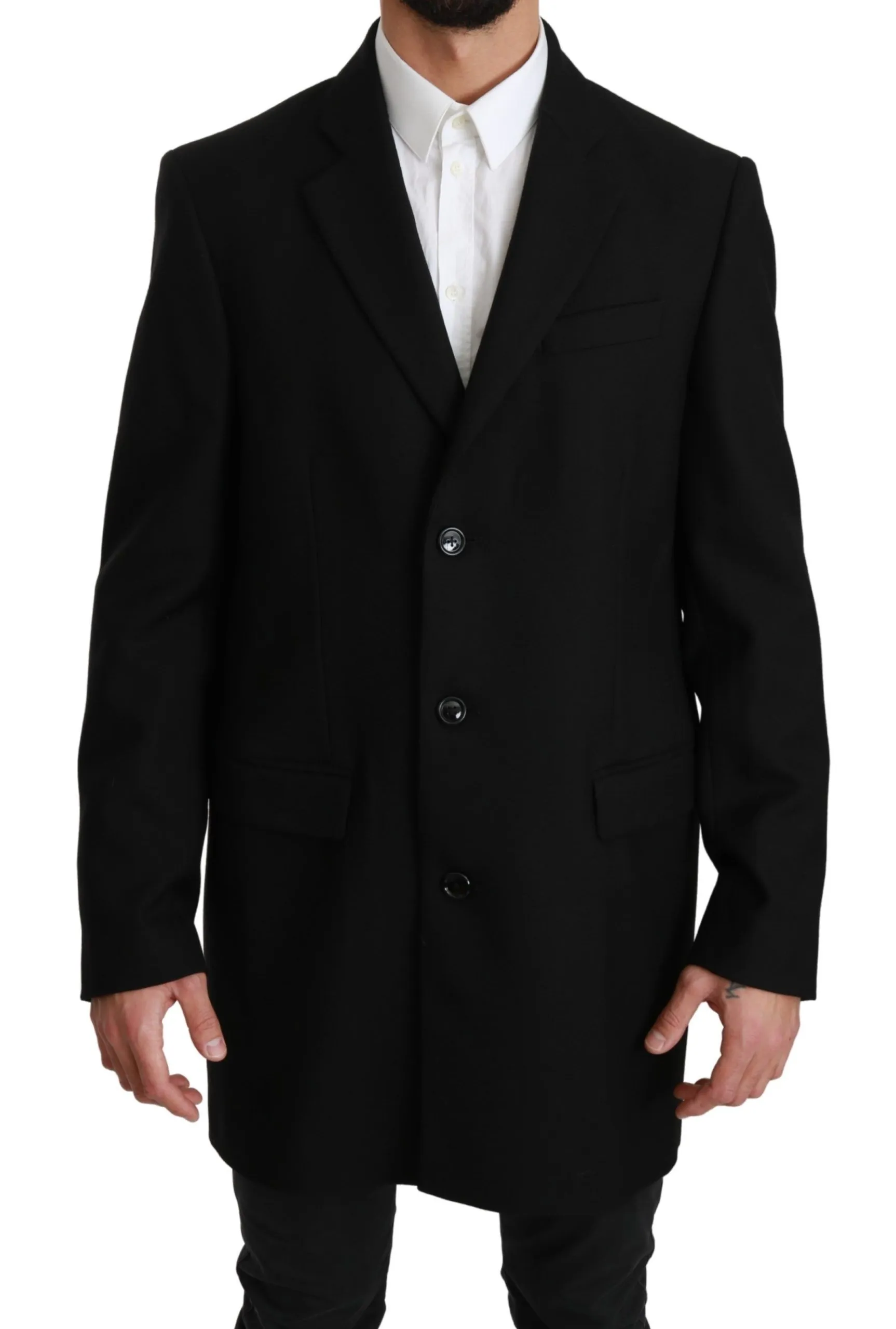 Dolce & Gabbana Men's Elegant Black Wool Formal Blazer