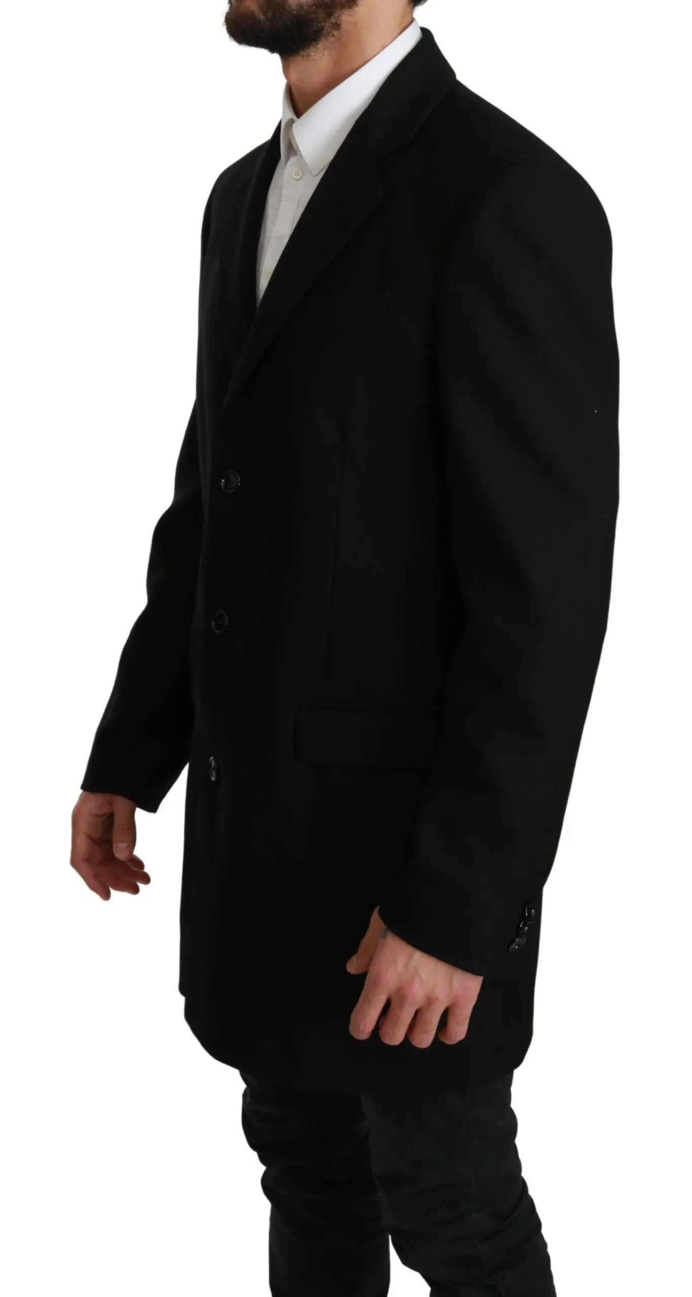 Dolce & Gabbana Men's Elegant Black Wool Formal Blazer