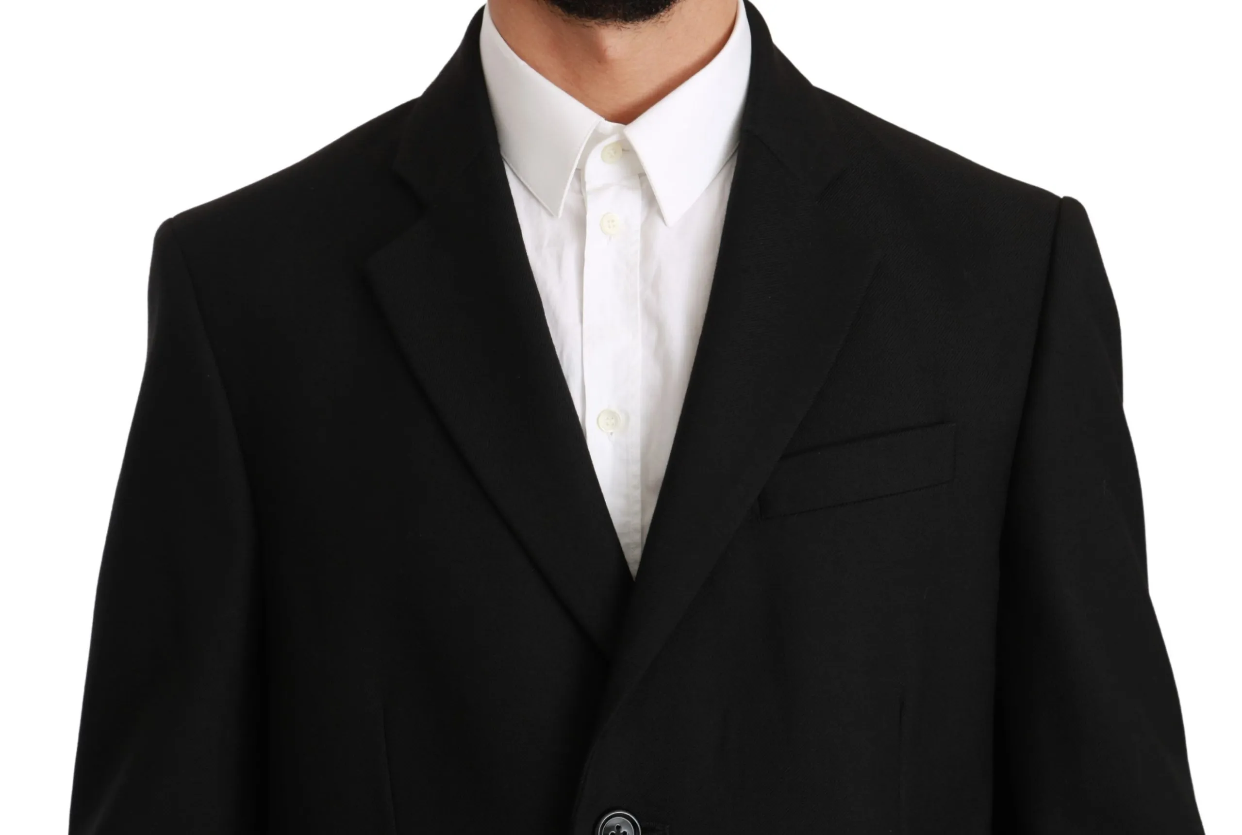 Dolce & Gabbana Men's Elegant Black Wool Formal Blazer