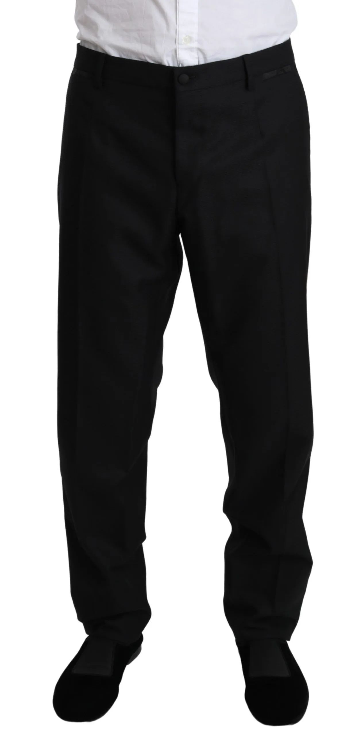 Dolce & Gabbana Men's Elegant Black Silk-Blend 3 Piece Suit