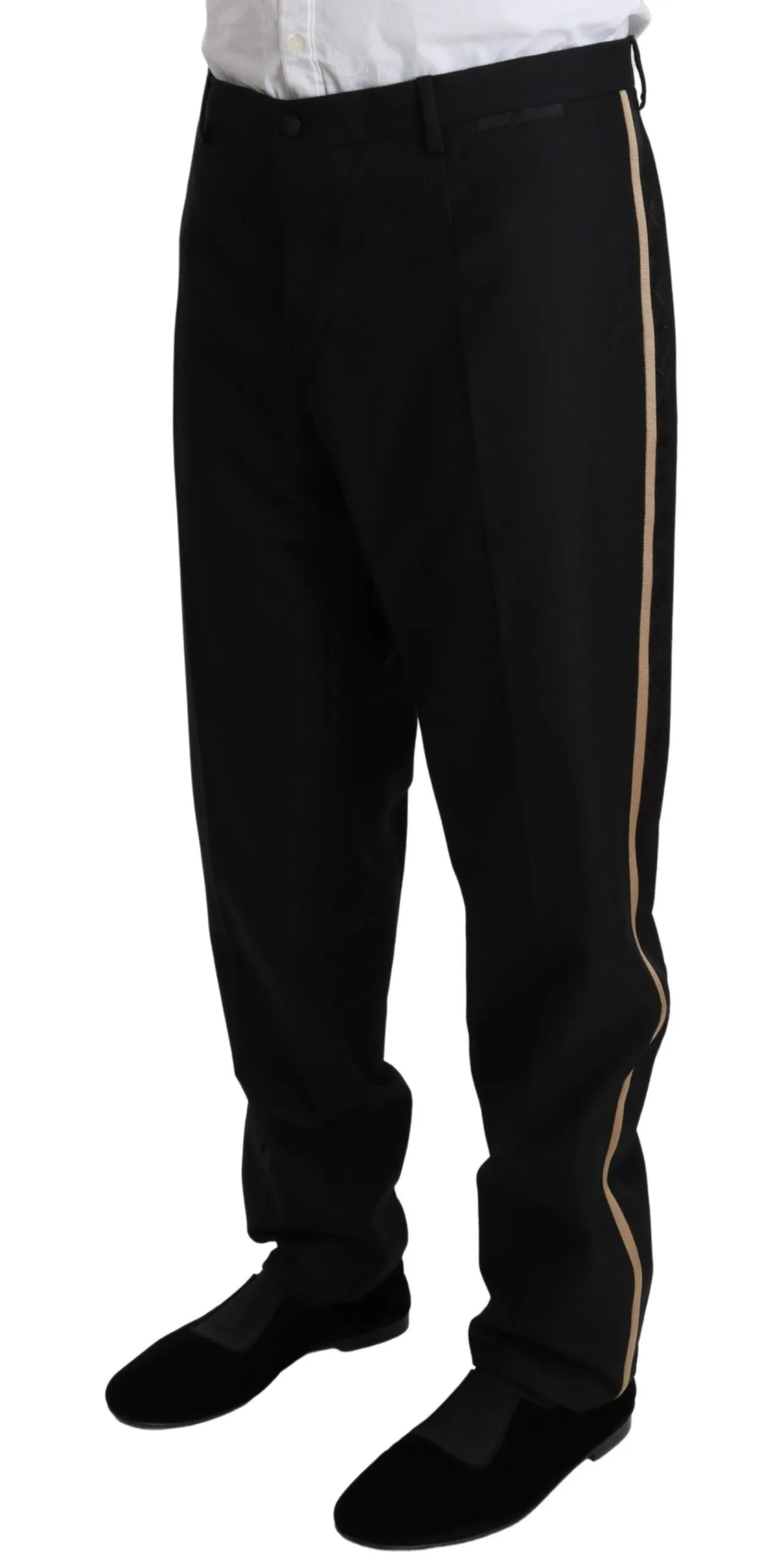 Dolce & Gabbana Men's Elegant Black Silk-Blend 3 Piece Suit
