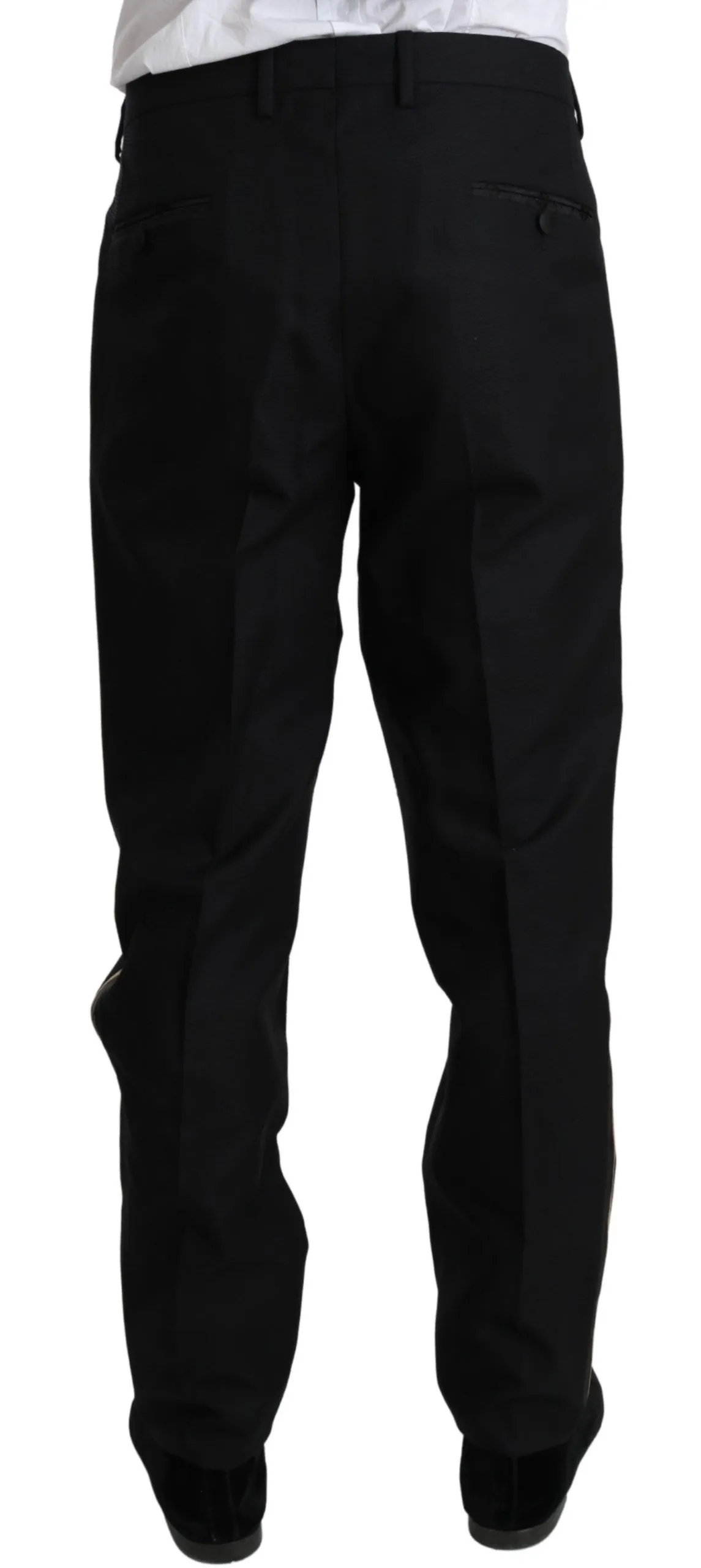 Dolce & Gabbana Men's Elegant Black Silk-Blend 3 Piece Suit