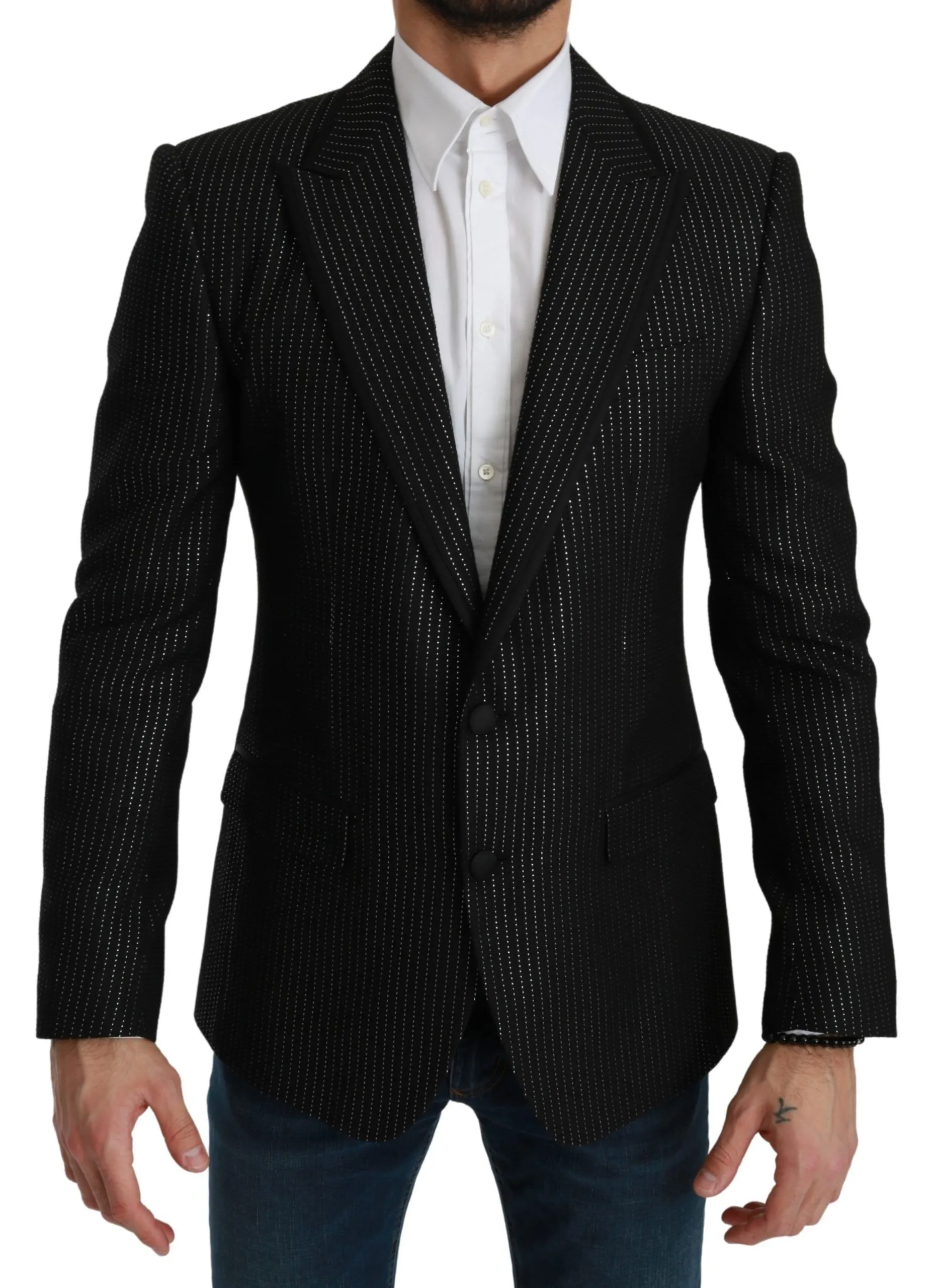 Dolce & Gabbana Men's Elegant Slim Fit Formal Jacket Blazer