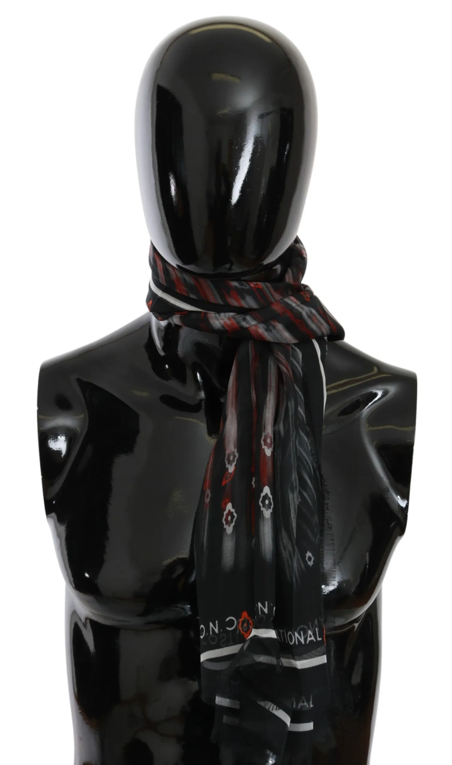 Chic Silk Scarf Bandana Hat in Monochrome
