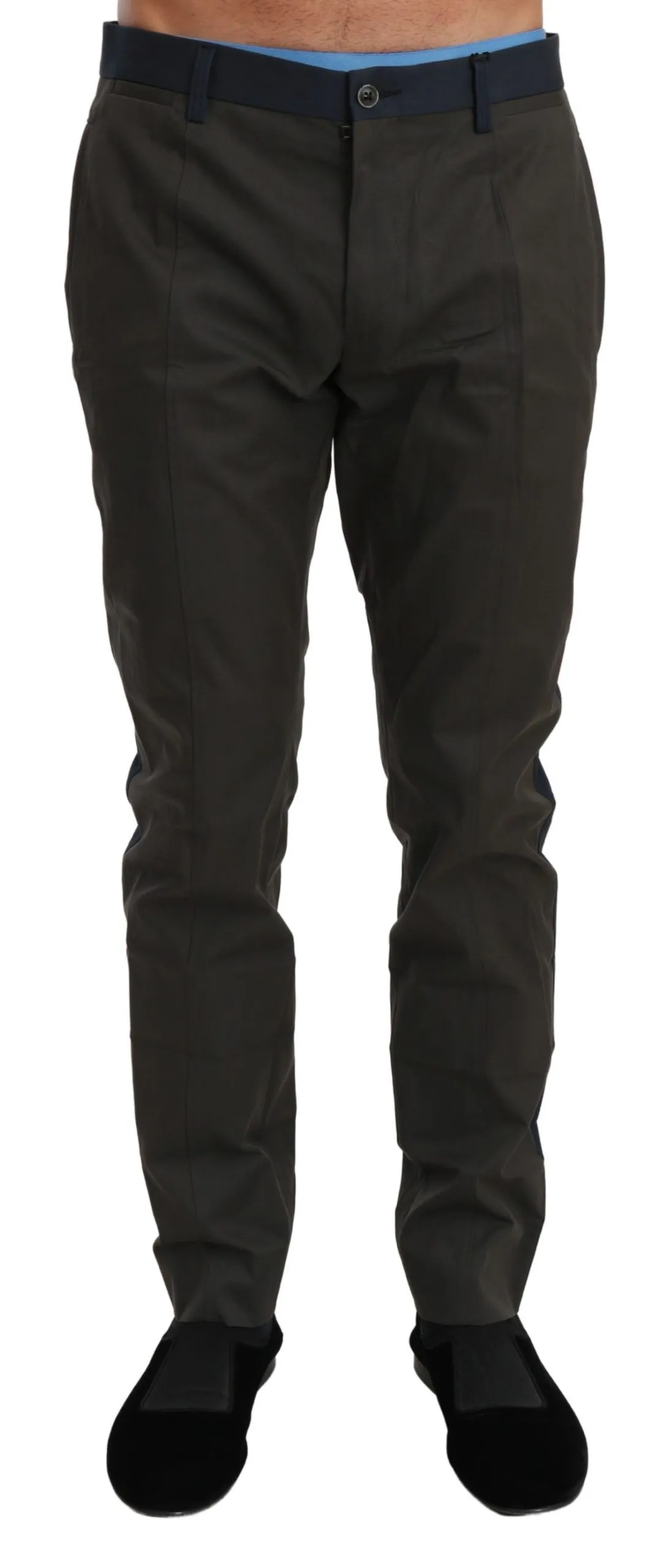 Dolce & Gabbana Men's Elegant Slim Fit Striped Casual Pants