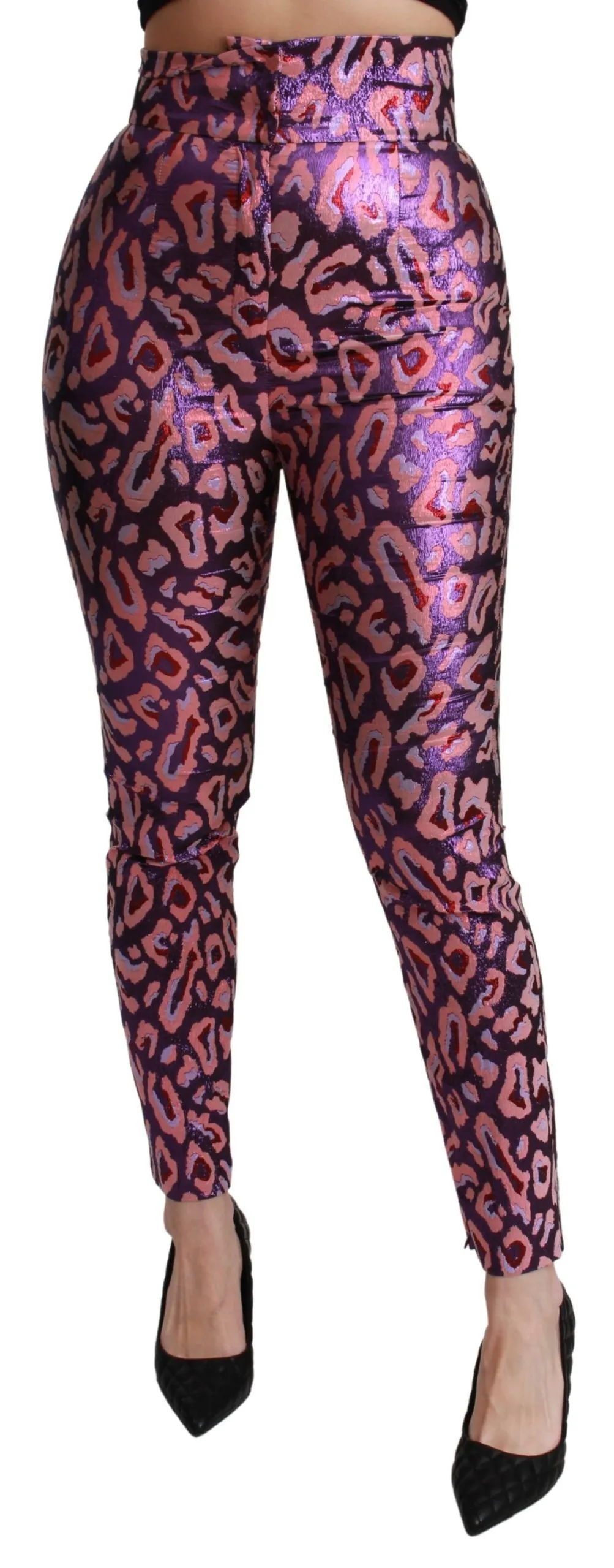 Dolce & Gabbana Women's Chic Cropped High Waist Silk Blend Pants
