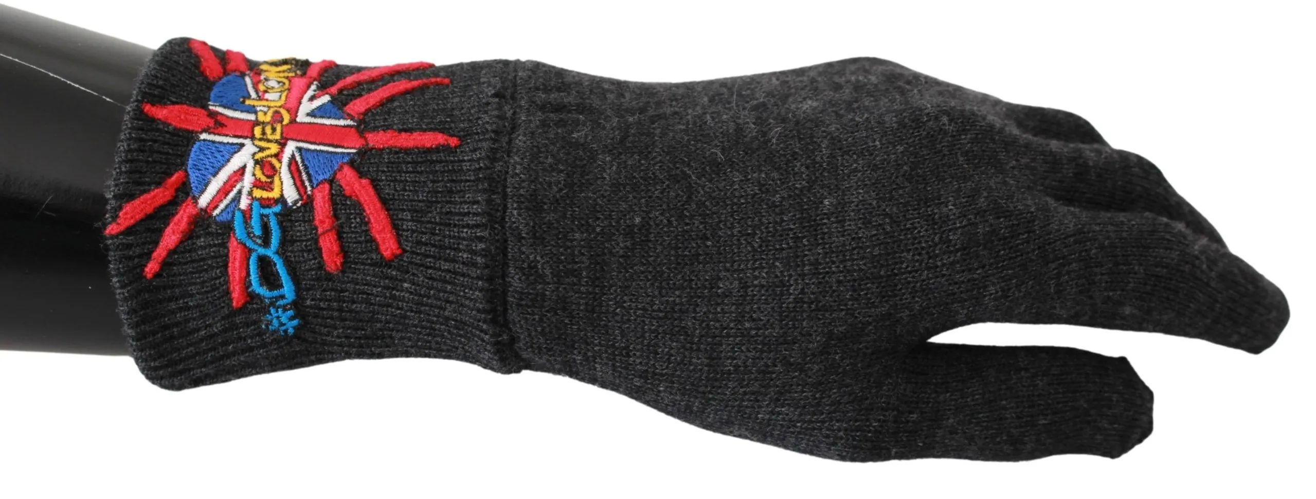 Dolce & Gabbana Men's Gray Virgin Wool Unisex Gloves