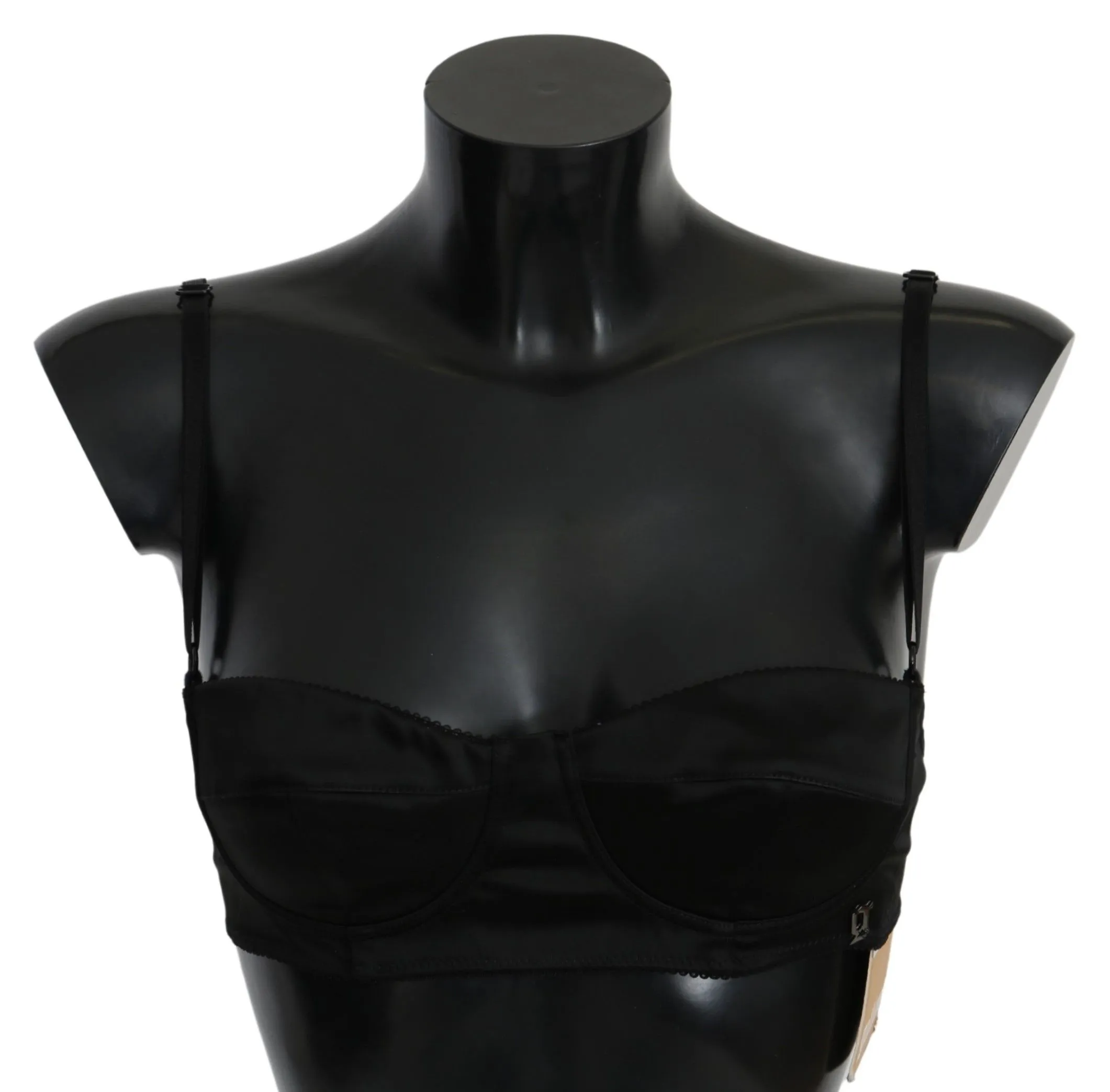 John Galliano Women's Elegant Black Cotton Bralette
