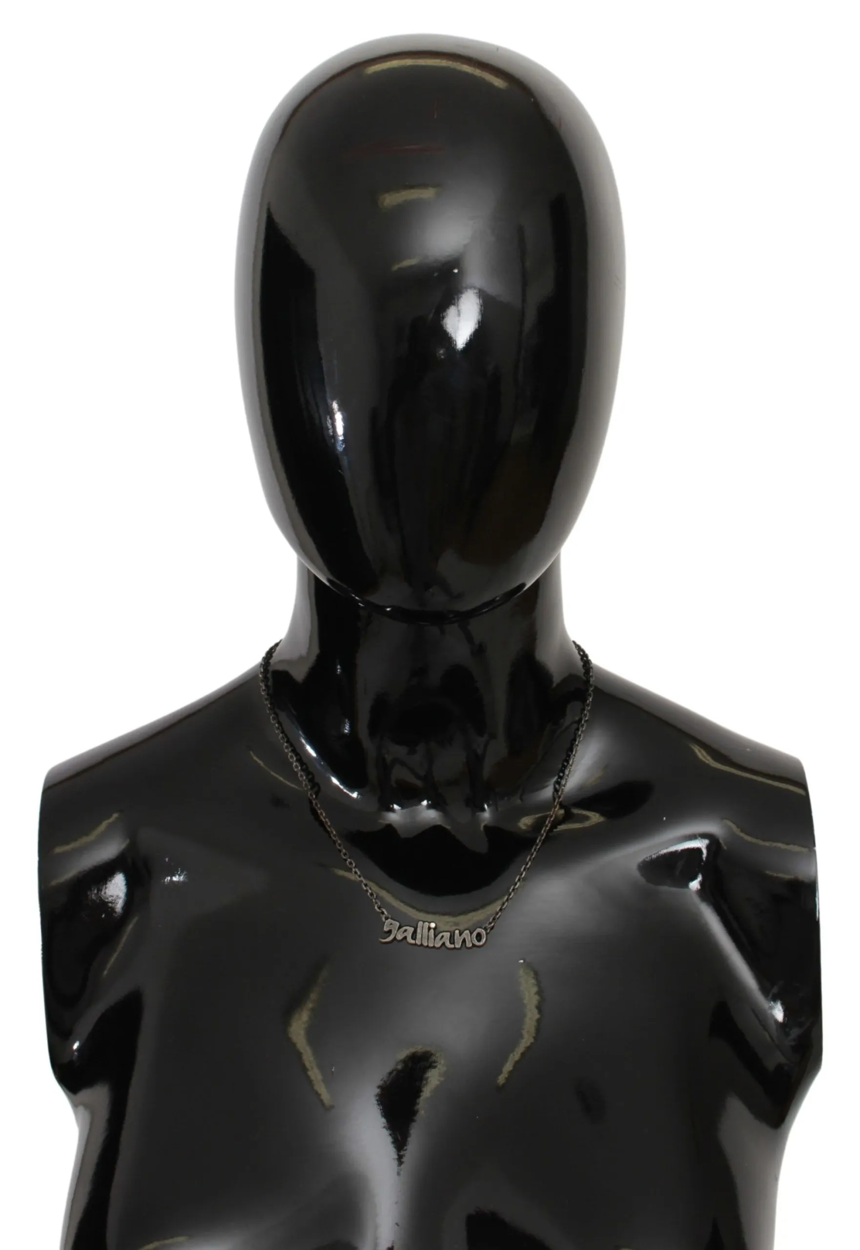 John Galliano Women's Chic Gray Charm Necklace with Silver Accents