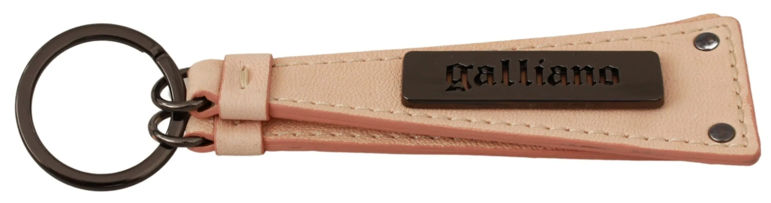 John Galliano Men's Elegant Beige Designer Keychain Accessory