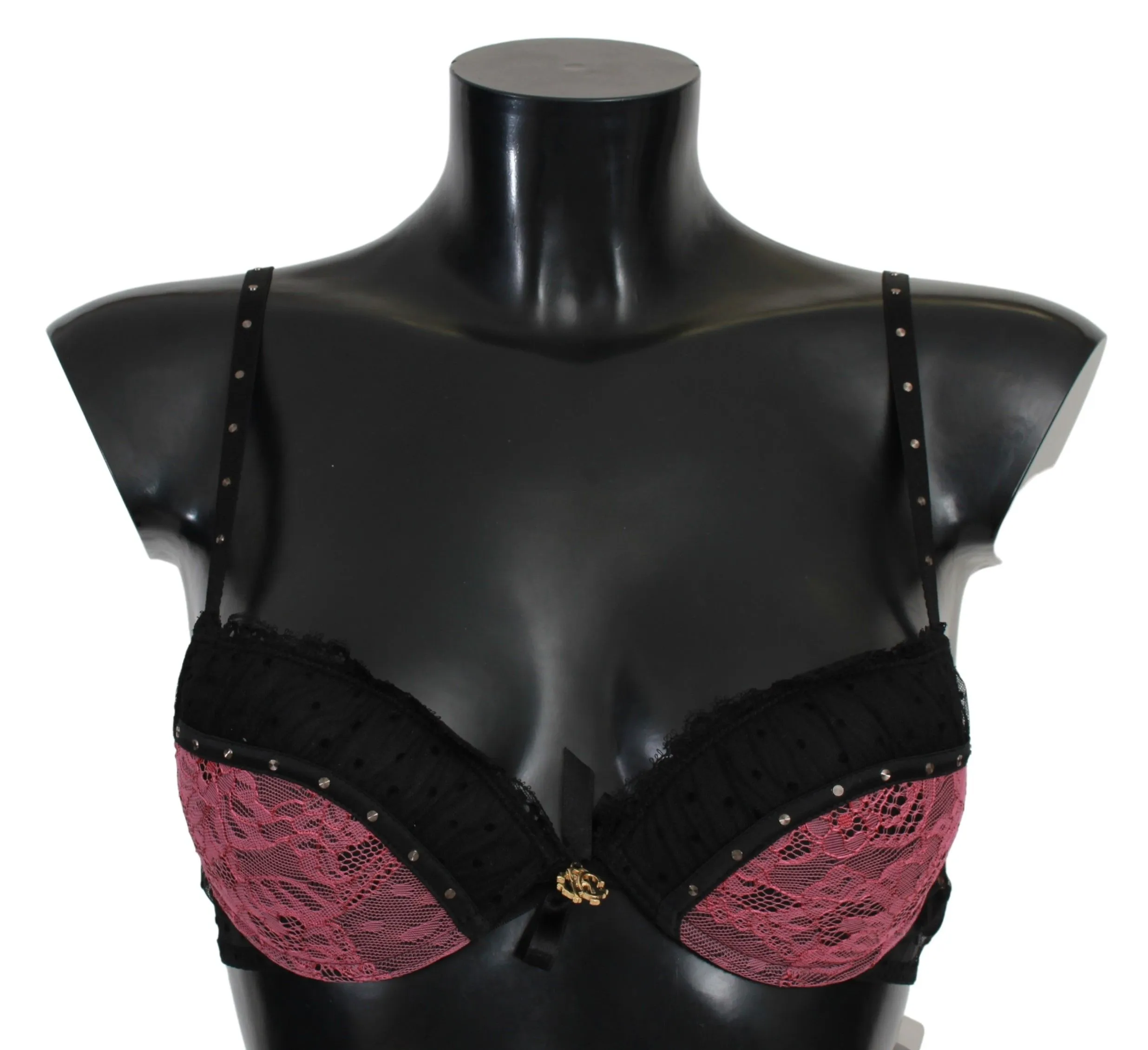 Roberto Cavalli Women's Elegant Black Lace Push-Up Bra