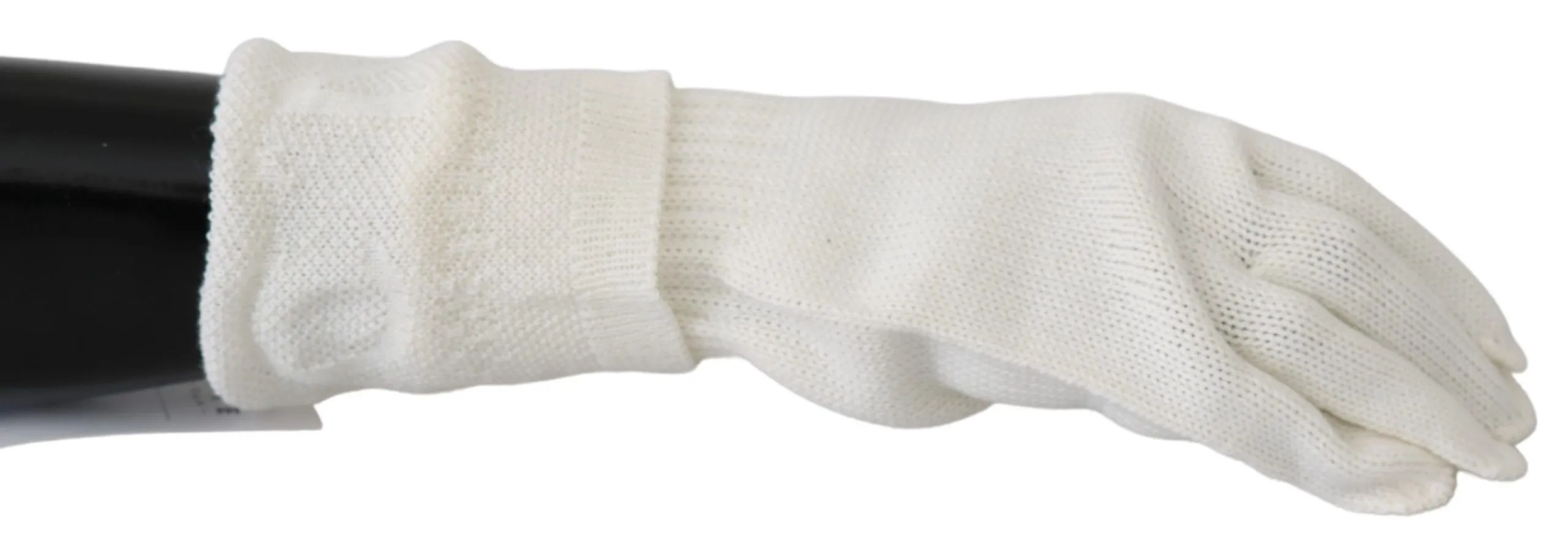 Costume National Men's Elegant White Knitted Gloves