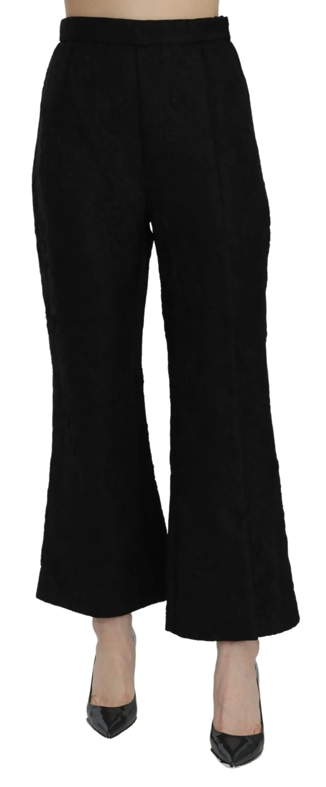 Dolce & Gabbana Women's Chic High Waist Flared Cropped Pants
