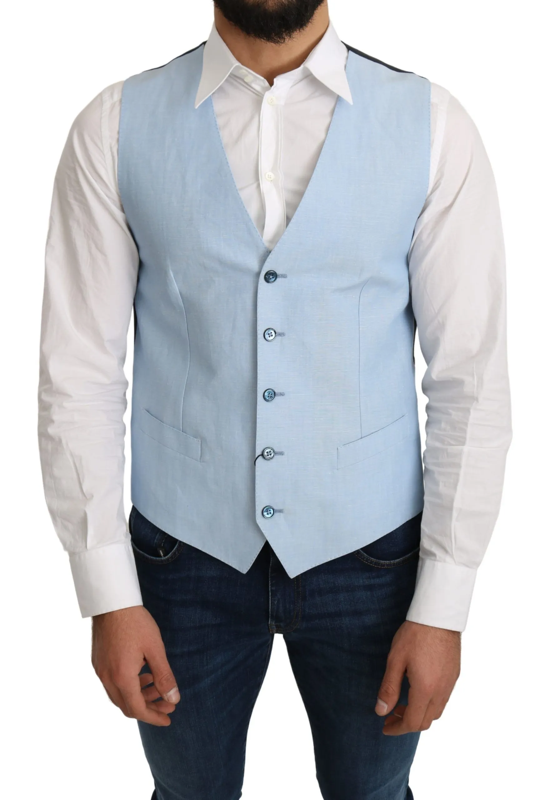 Dolce & Gabbana Men's Elegant Azure Men's Formal Vest