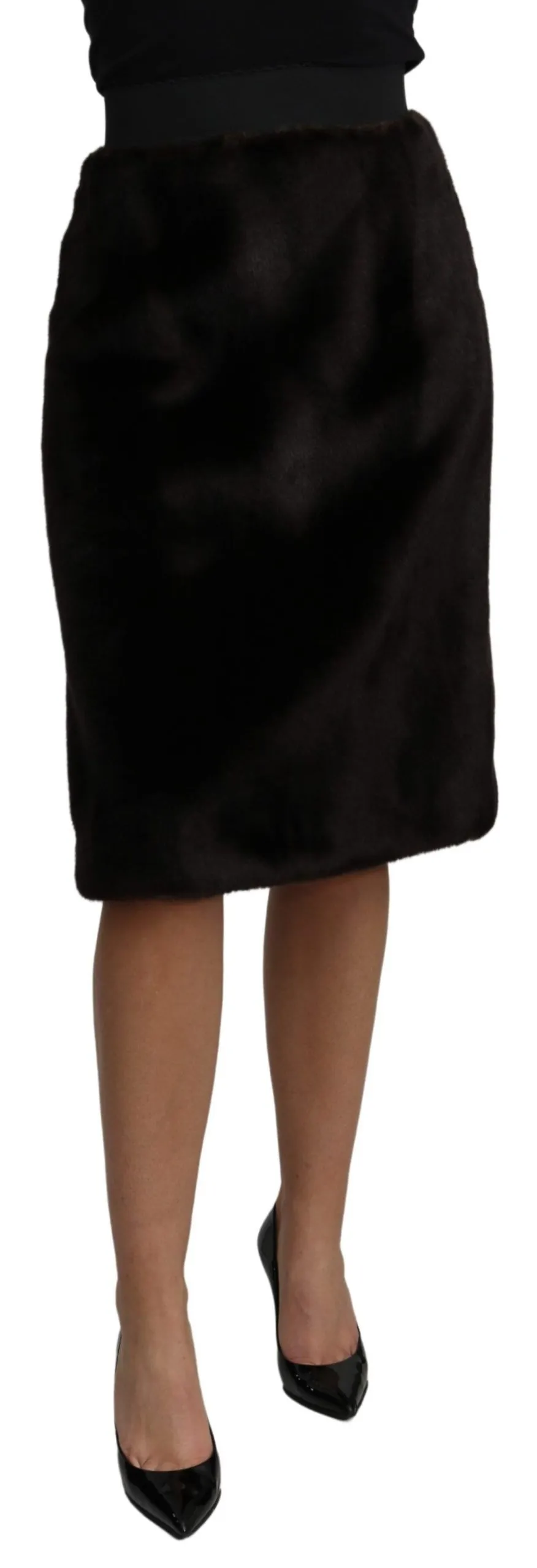 Dolce & Gabbana Women's Elegant Black Pencil Knee Length Skirt