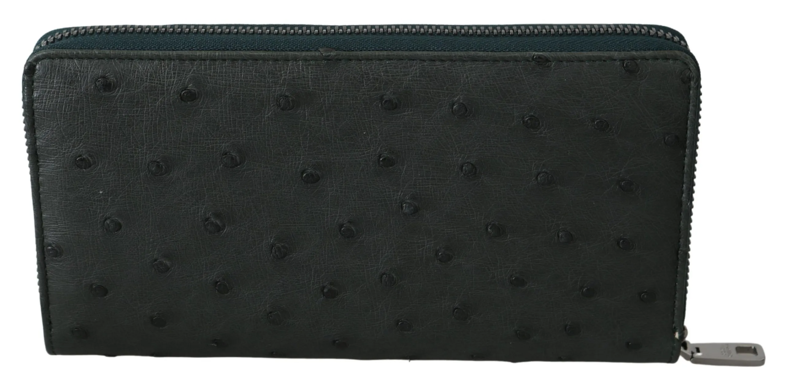 Dolce & Gabbana Men's Exquisite Green Ostrich Leather Continental Wallet