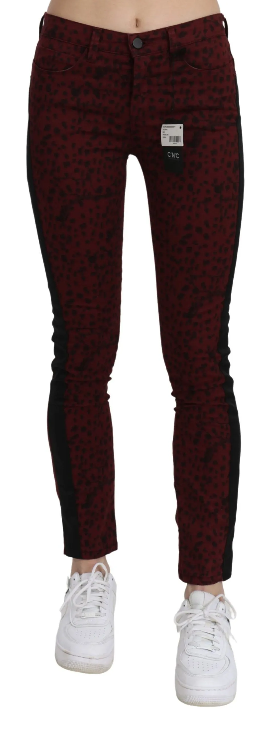 Costume National Women's Bordeaux Slim Fit Designer Jeans