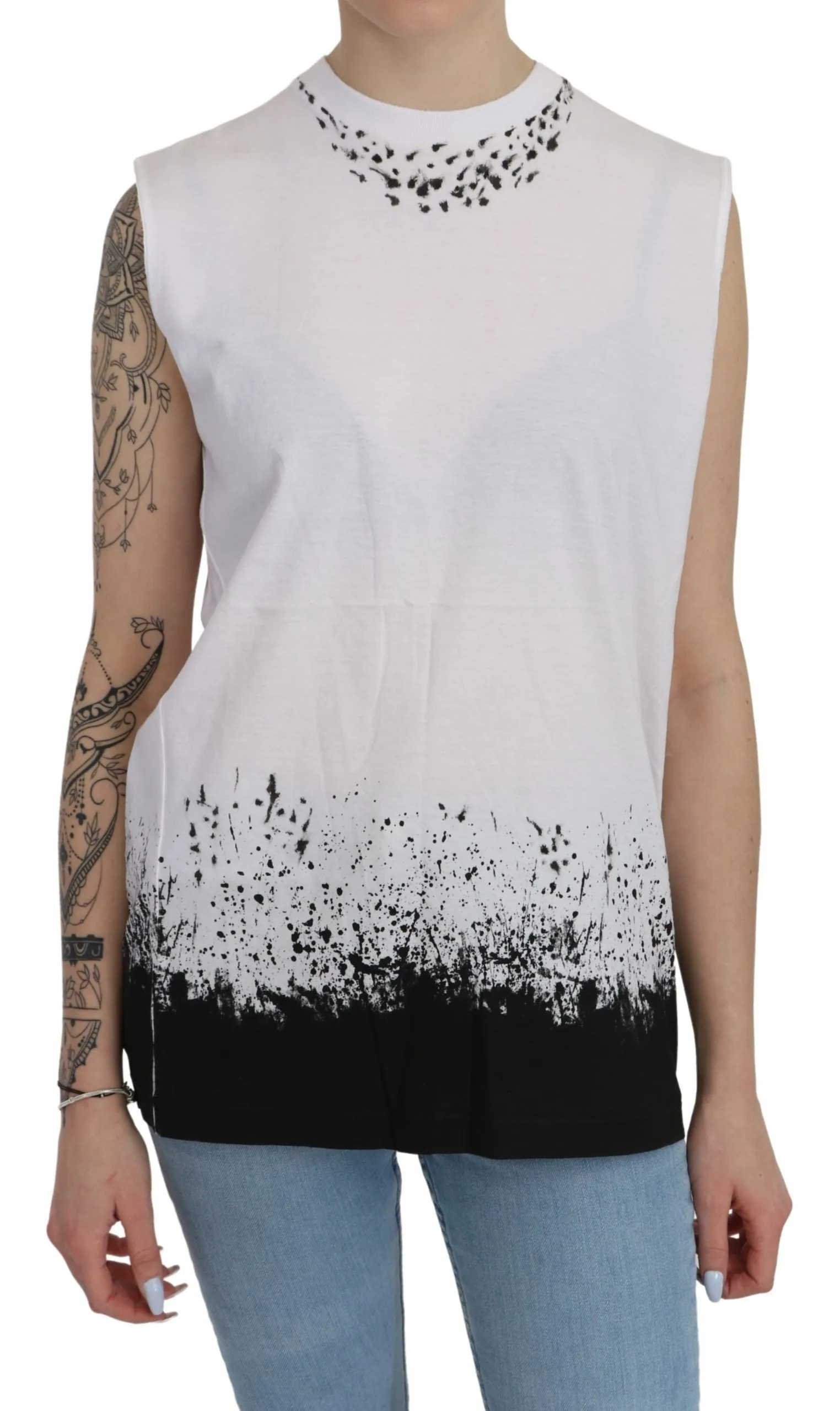 Dsquared² Women's Chic Sleeveless Cotton Crew Neck Top
