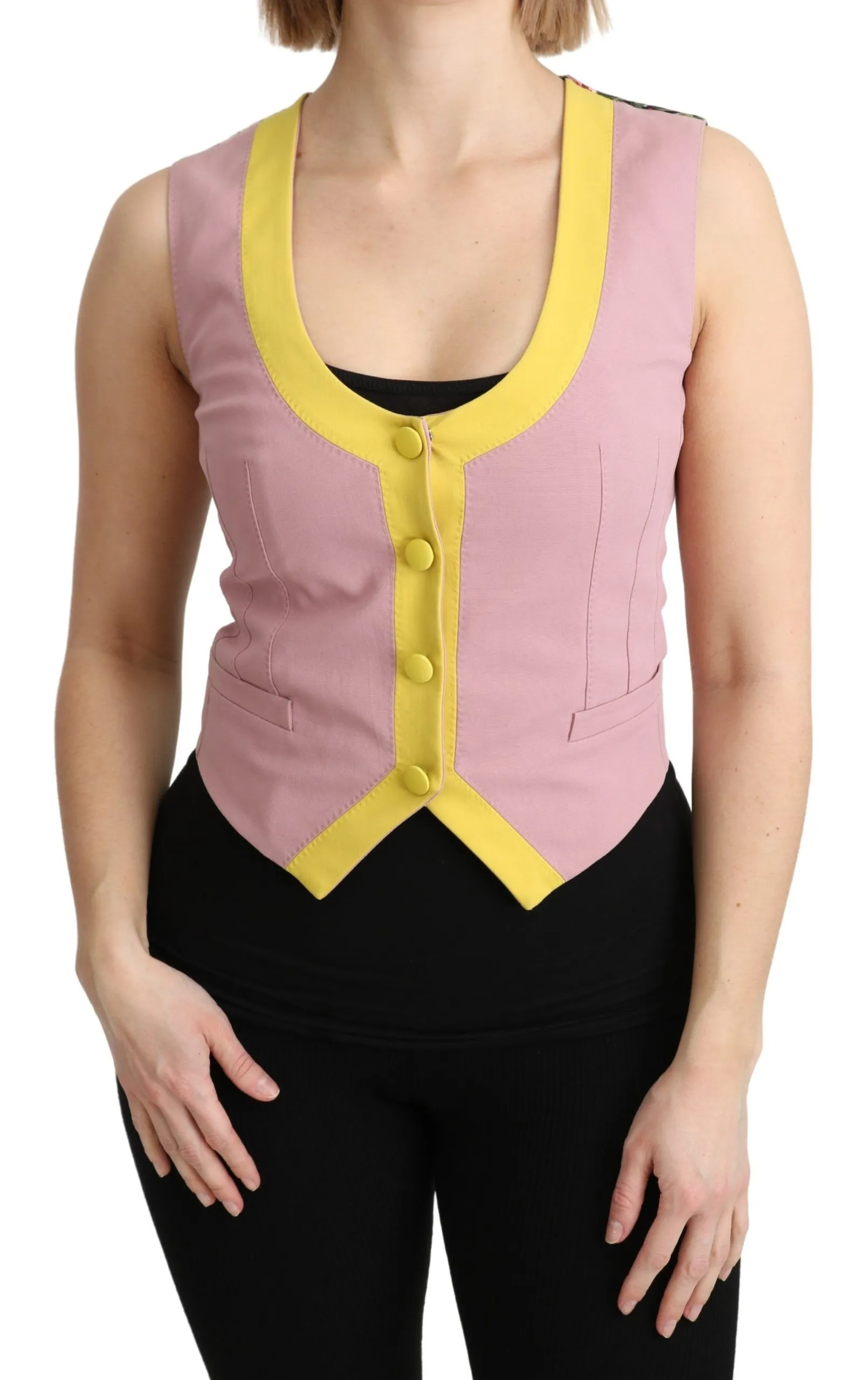 Dolce & Gabbana Women's Chic Sleeveless Vest in Pink Hues