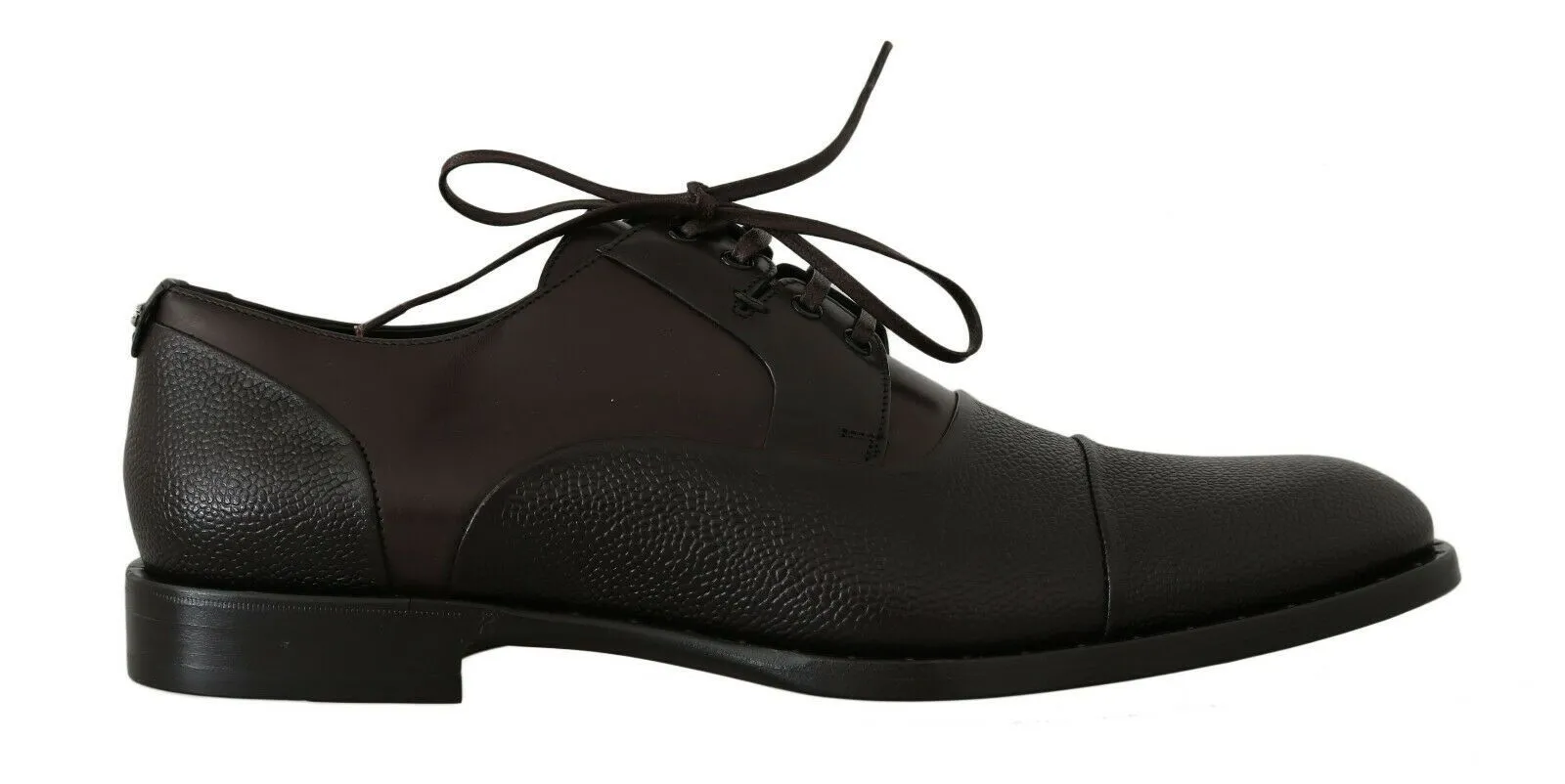 Dolce & Gabbana Men's Elegant Brown Leather Formal Lace-ups