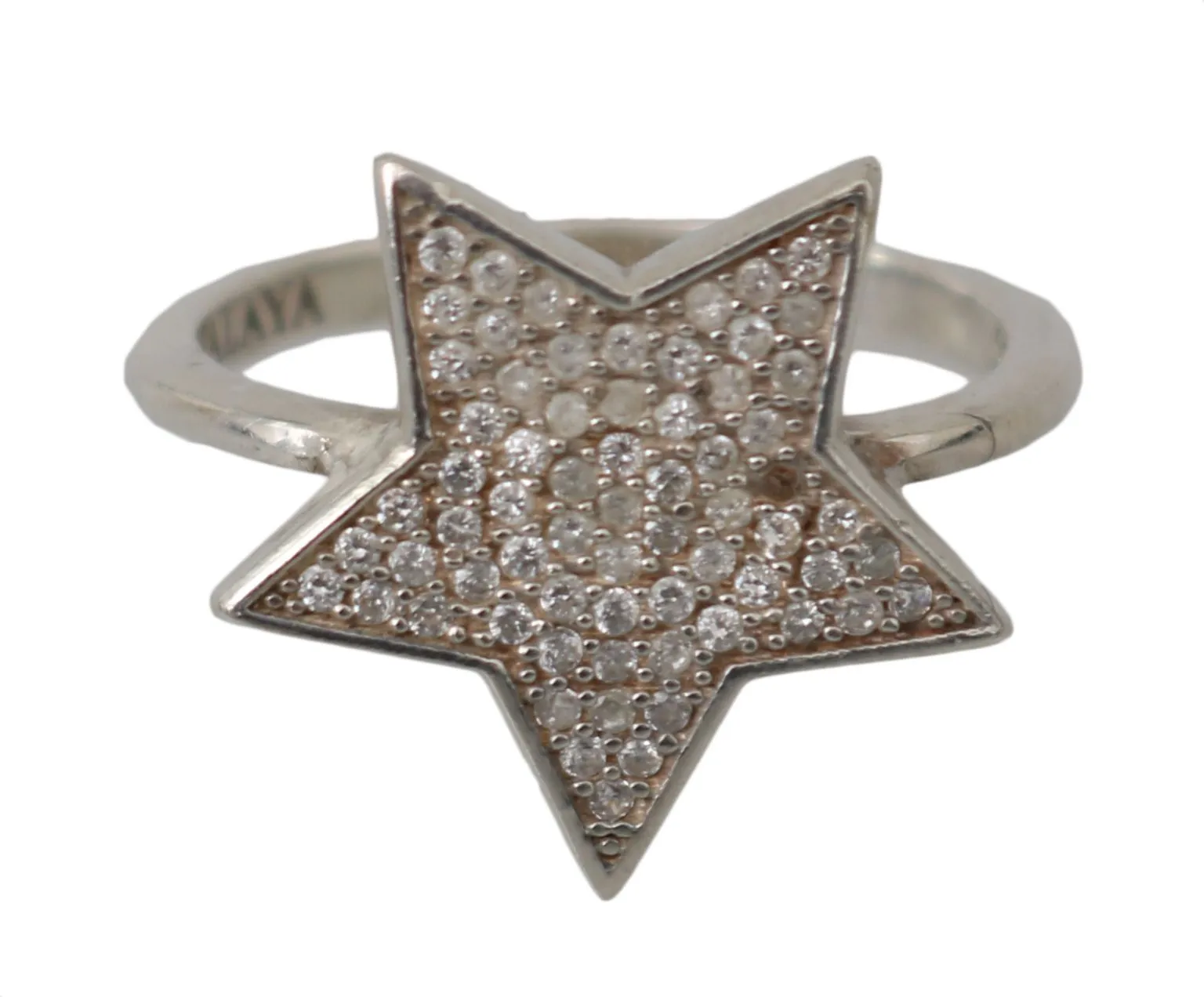 Nialaya Women's Chic Silver CZ Crystal Women's Statement Ring