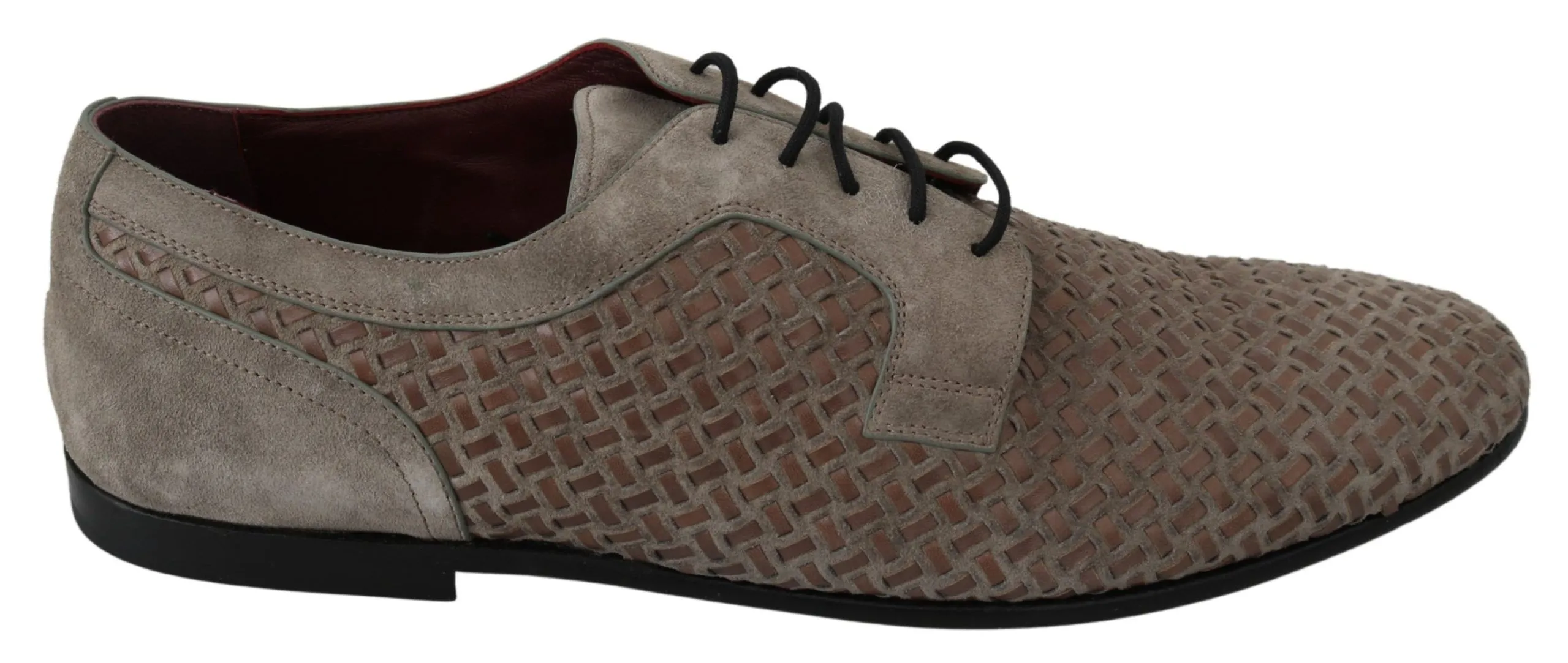 Dolce & Gabbana Men's Elegant Brown Leather Derby Shoes